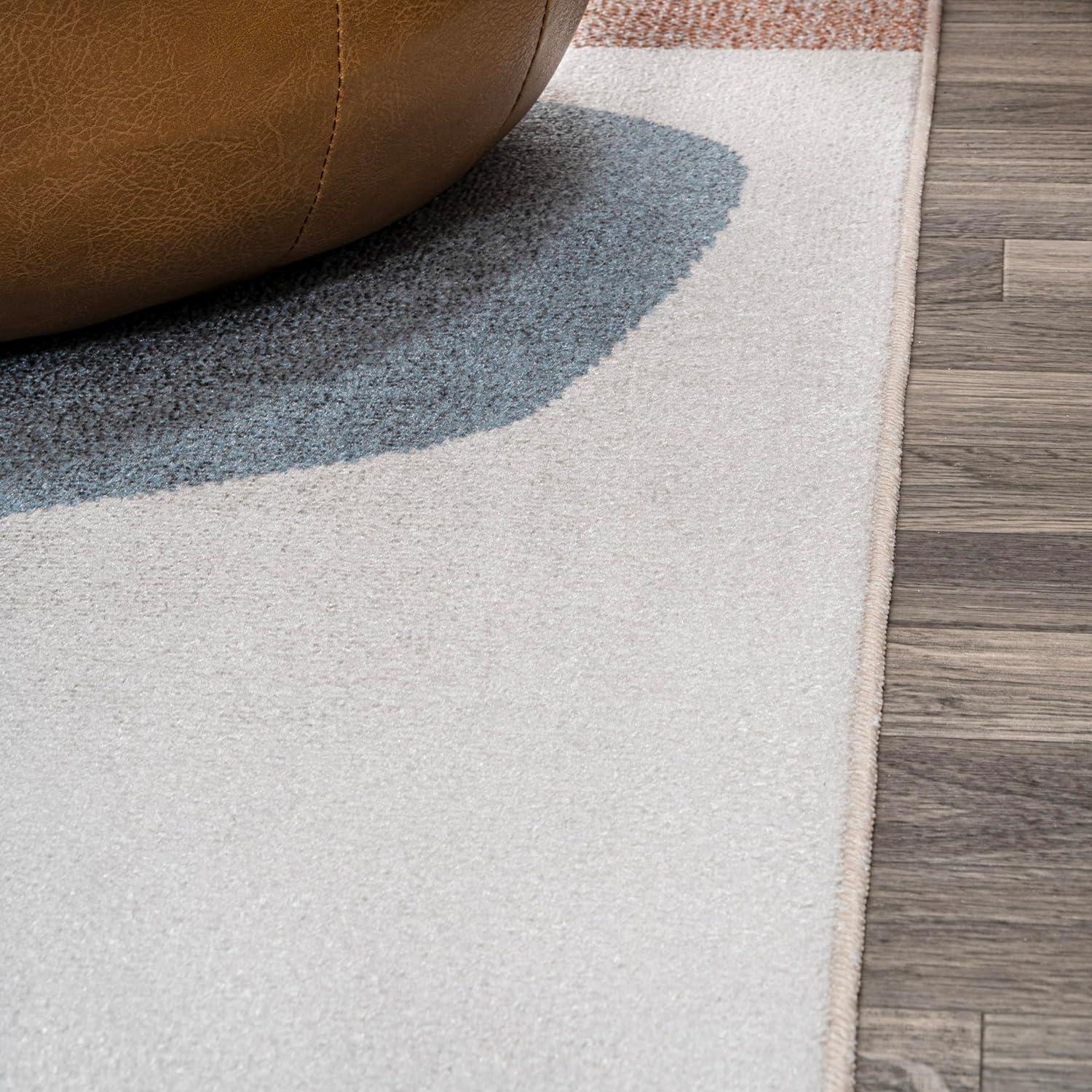 imageJONATHAN Y Machine Washable CreamMulti Indoor Area Rug 8X10 ft Slinger Modern Contemporary Collage for Living Room Bedroom Kitchen Office EasyCleaning PetFriendly NonShedding WSH306A8Riley CreamMulti