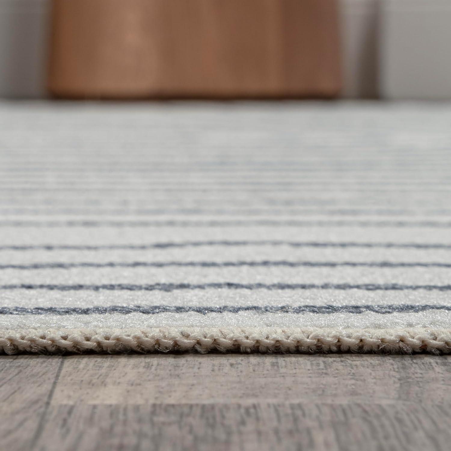 imageJONATHAN Y Machine Washable Indoor Area Rug 8X10 Dark GrayCream Shutter Minimalist Striped Plaid for Living Room Bedroom Kitchen Office EasyCleaning PetFriendly NonShedding WSH305A8Doodle CreamDark Gray