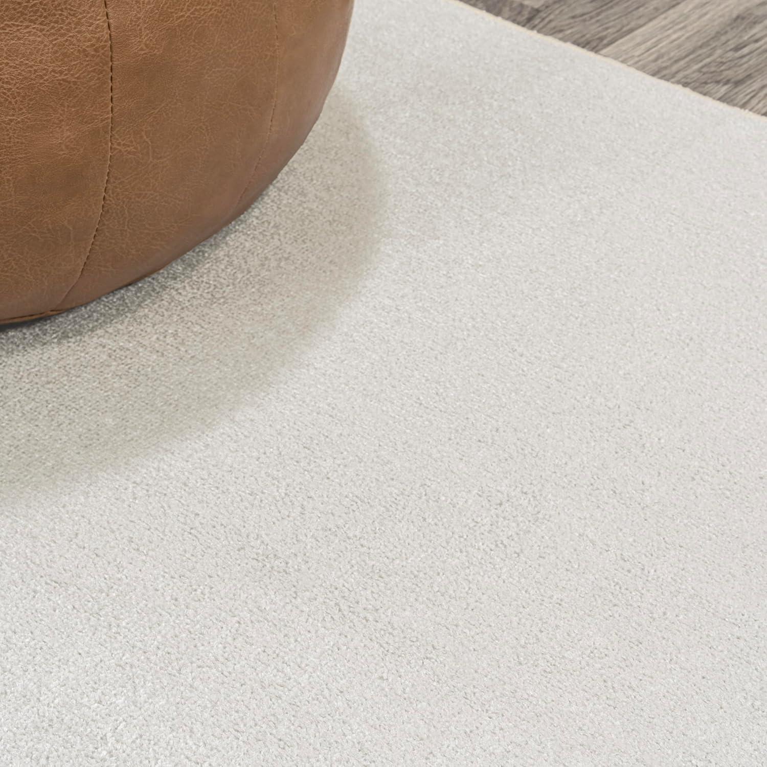 imageJONATHAN Y Machine Washable Sage Green Indoor Area Rug 8X10 ft Twyla Classic Solid LowPile for Living Room Bedroom Kitchen Office EasyCleaning PetFriendly NonShedding WSH300H8Cream