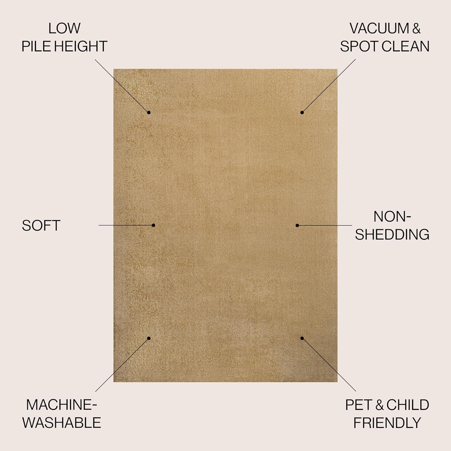 imageJONATHAN Y Machine Washable Sage Green Indoor Area Rug 8X10 ft Twyla Classic Solid LowPile for Living Room Bedroom Kitchen Office EasyCleaning PetFriendly NonShedding WSH300H8Yellow