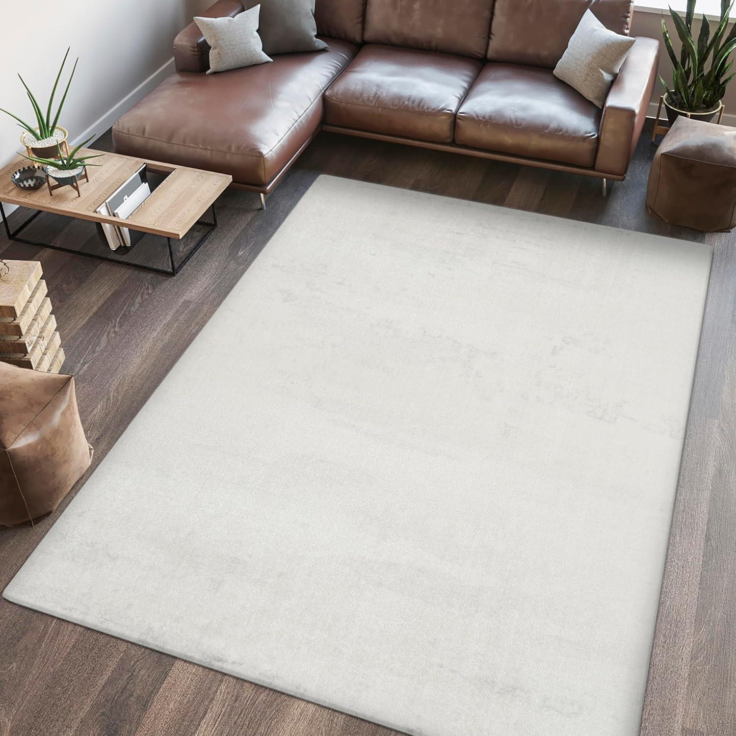 imageJONATHAN Y Machine Washable Sage Green Indoor Area Rug 8X10 ft Twyla Classic Solid LowPile for Living Room Bedroom Kitchen Office EasyCleaning PetFriendly NonShedding WSH300H8Cream