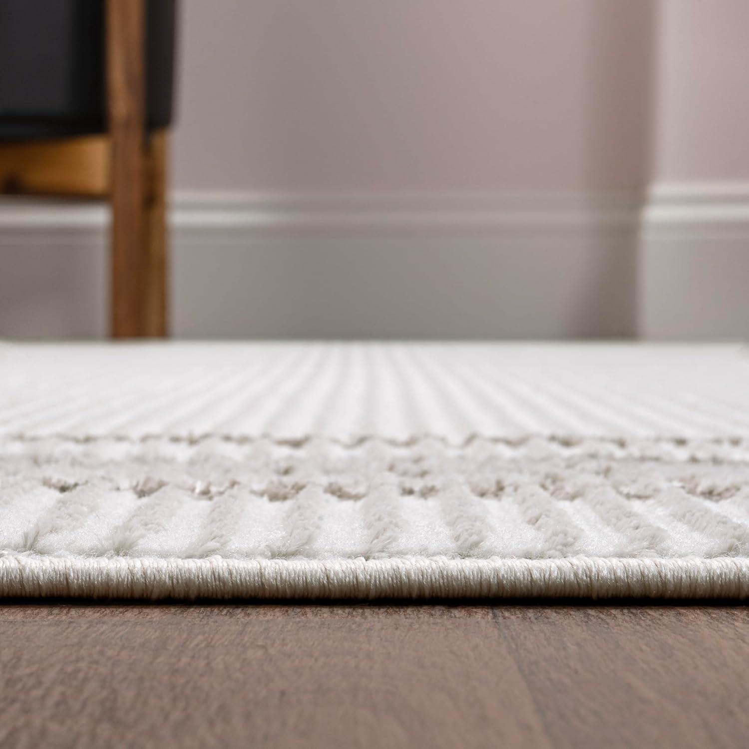 imageJONATHAN Y Marble Pattern HighLow SilverWhite Indoor Area Rug 8x10 Athens Classic Border EasyCleaning for Living Room Bedroom Kitchen Pet Friendly NonShedding CAR102A8SilverWhite