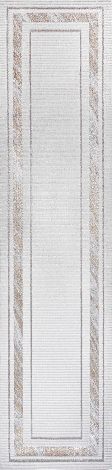 imageJONATHAN Y Marble Pattern HighLow SilverWhite Indoor Area Rug 8x10 Athens Classic Border EasyCleaning for Living Room Bedroom Kitchen Pet Friendly NonShedding CAR102A8SilverGold
