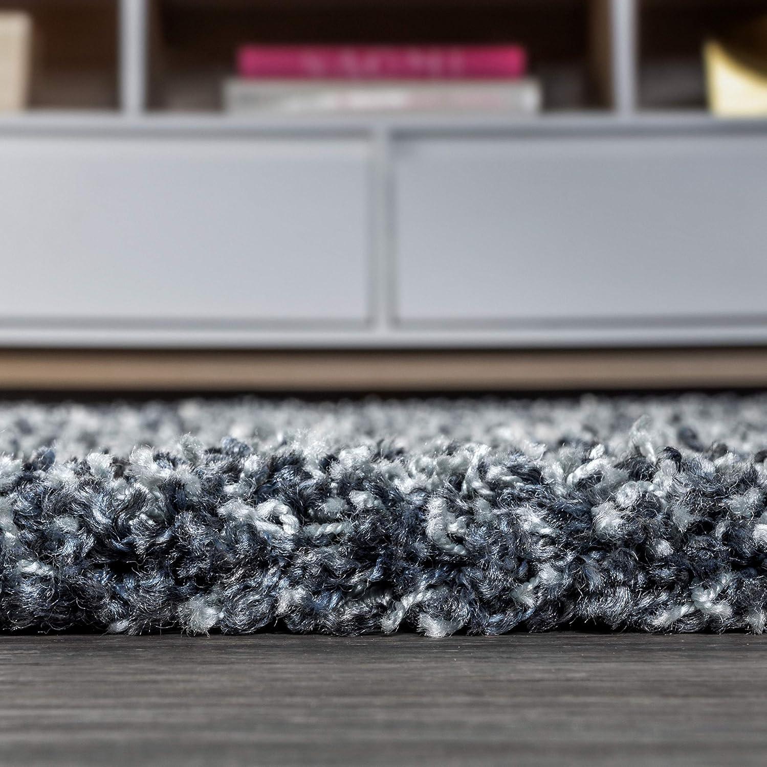 imageJONATHAN Y Mercer Shag Plush Tassel BlueCream Indoor Area Rug 8x10 Moroccan Geometric Trellis EasyCleaning for Living Room Bedroom Kitchen Pet Friendly NonShedding MCR101A8BlueCream