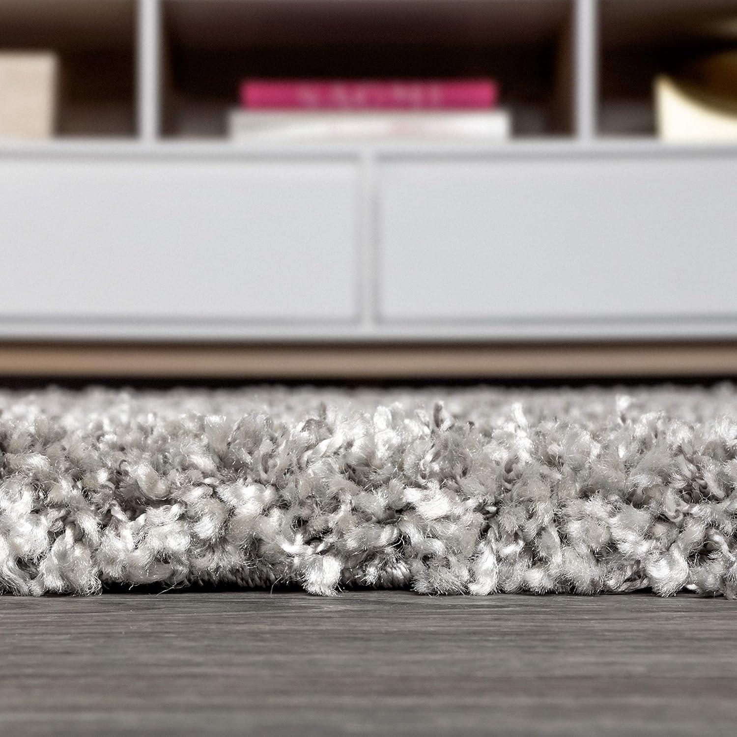 imageJONATHAN Y Mercer Shag Plush Tassel BlueCream Indoor Area Rug 8x10 Moroccan Geometric Trellis EasyCleaning for Living Room Bedroom Kitchen Pet Friendly NonShedding MCR101A8GreyIvory