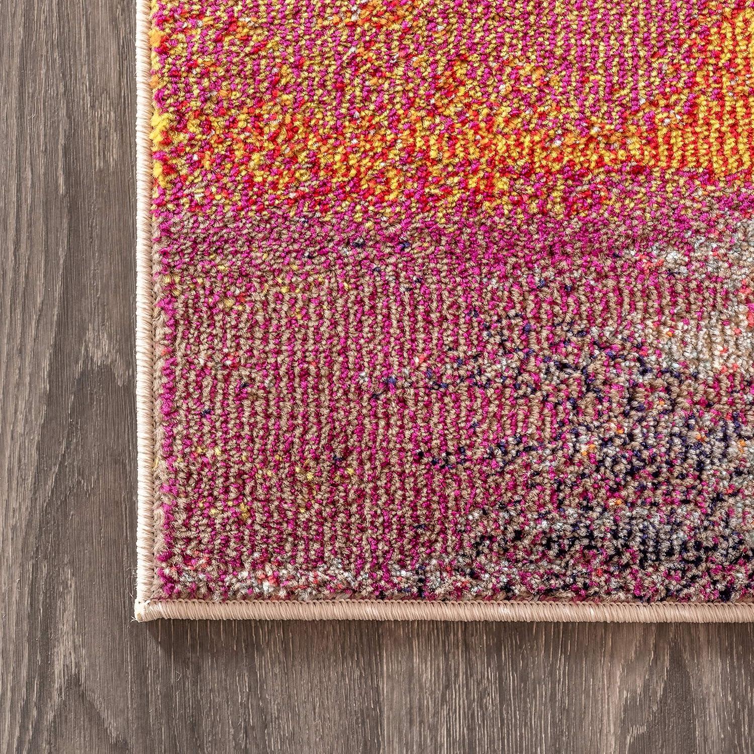 imageJONATHAN Y Modern Abstract Brushstroke IvoryPink Indoor Area Rug 5x8 Contemporary POP Transitional EasyCleaning for Living Room Bedroom Kitchen Pet Friendly NonShedding CTP101A579 x 10 Rectangular