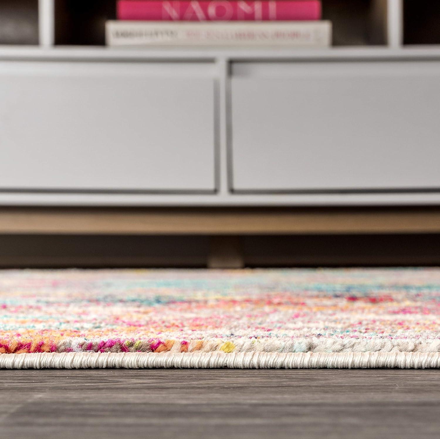 imageJONATHAN Y Modern Abstract PinkOrange Indoor Area Rug 8x10 Contemporary POP Transitional EasyCleaning for Living Room Bedroom Kitchen Pet Friendly NonShedding CTP108C8MultiYellow