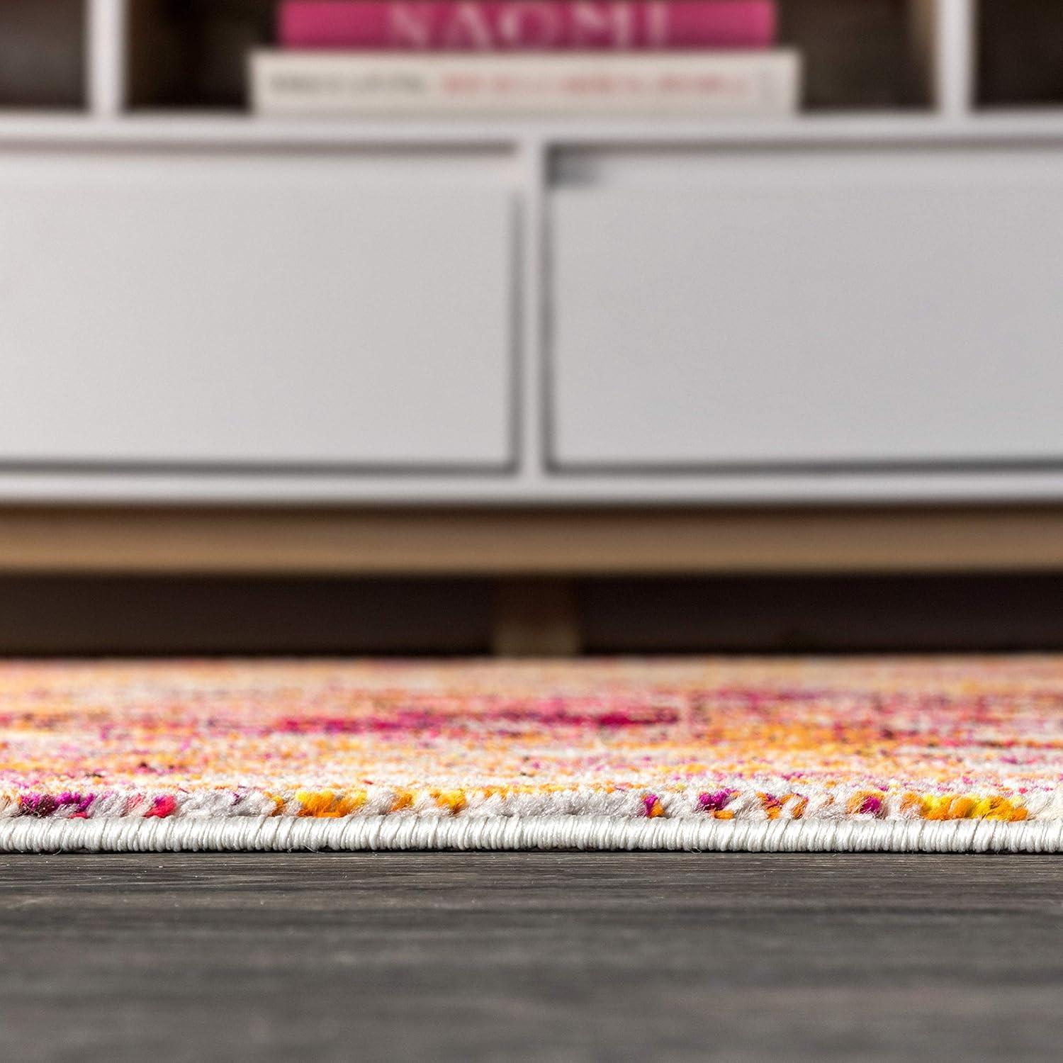 imageJONATHAN Y Modern Abstract PinkOrange Indoor Area Rug 8x10 Contemporary POP Transitional EasyCleaning for Living Room Bedroom Kitchen Pet Friendly NonShedding CTP108C8PinkOrange