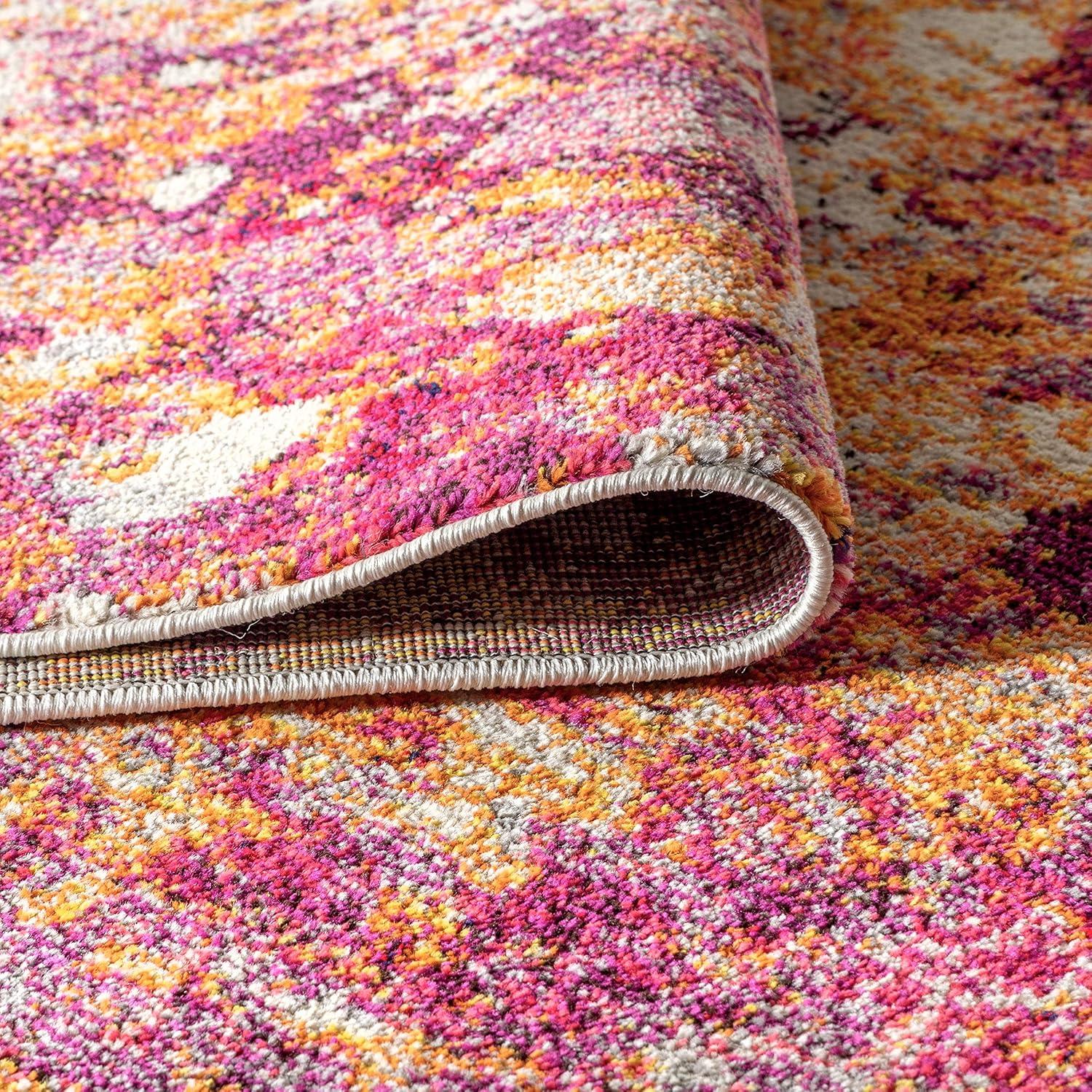 imageJONATHAN Y Modern Abstract PinkOrange Indoor Area Rug 8x10 Contemporary POP Transitional EasyCleaning for Living Room Bedroom Kitchen Pet Friendly NonShedding CTP108C8PinkOrange