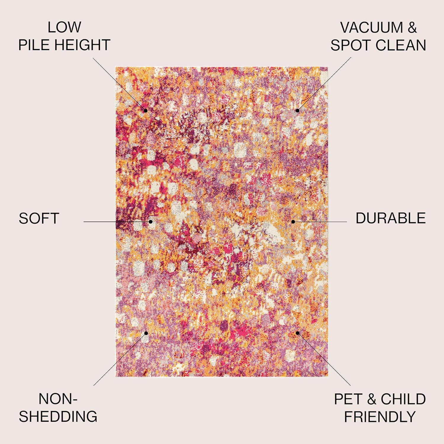 imageJONATHAN Y Modern Abstract PinkOrange Indoor Area Rug 8x10 Contemporary POP Transitional EasyCleaning for Living Room Bedroom Kitchen Pet Friendly NonShedding CTP108C8PinkOrange