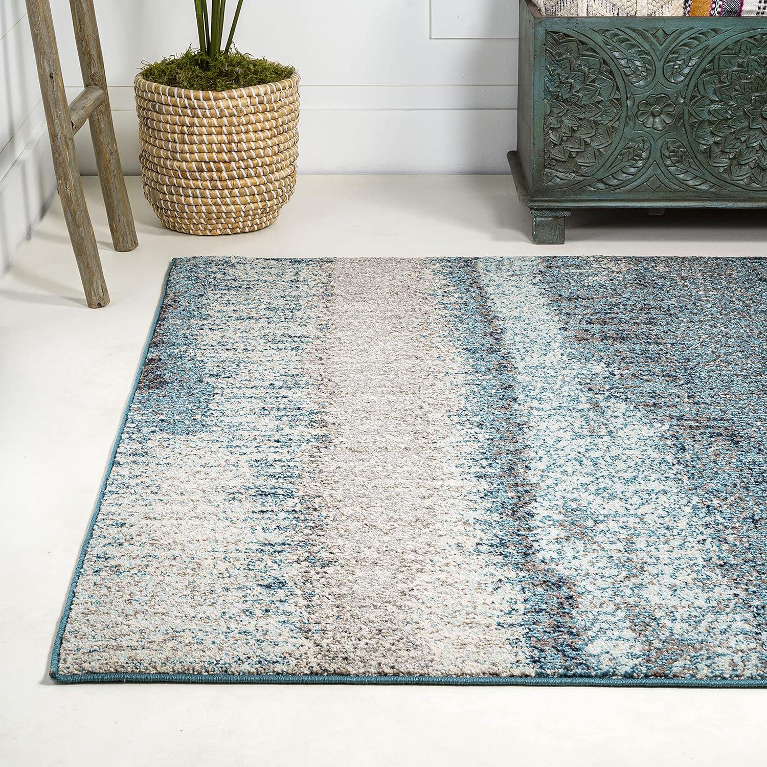imageJONATHAN Y Modern Abstract Vintage CreamTurquoise Indoor Area Rug 5x8 Contemporary POP Transitional EasyCleaning for Living Room Bedroom Kitchen Pet Friendly NonShedding CTP105C5CreamTurquoise
