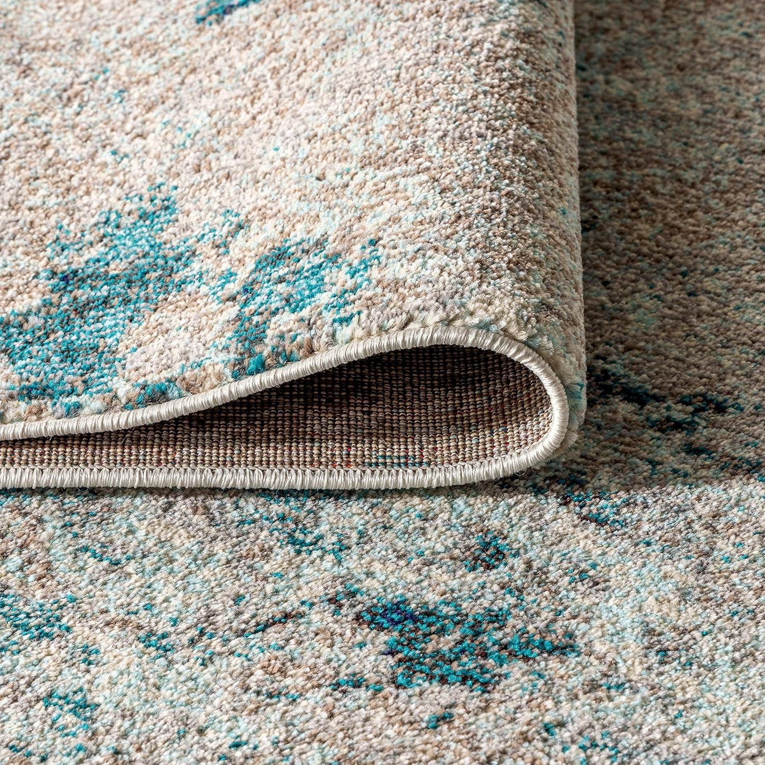 imageJONATHAN Y Modern Abstract Vintage Faded BlueGray Indoor Area Rug 8x10 Contemporary POP Transitional EasyCleaning for Living Room Bedroom Kitchen Pet Friendly NonShedding CTP103A8BlueGray