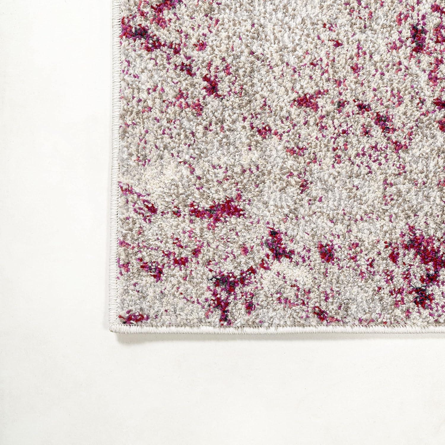 imageJONATHAN Y Modern Abstract Vintage Faded BlueGray Indoor Area Rug 8x10 Contemporary POP Transitional EasyCleaning for Living Room Bedroom Kitchen Pet Friendly NonShedding CTP103A8MaroonGray