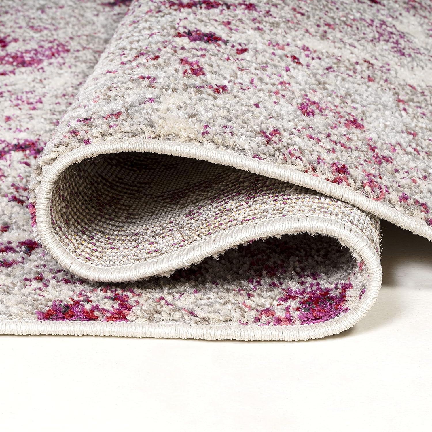 imageJONATHAN Y Modern Abstract Vintage Faded BlueGray Indoor Area Rug 8x10 Contemporary POP Transitional EasyCleaning for Living Room Bedroom Kitchen Pet Friendly NonShedding CTP103A8MaroonGray