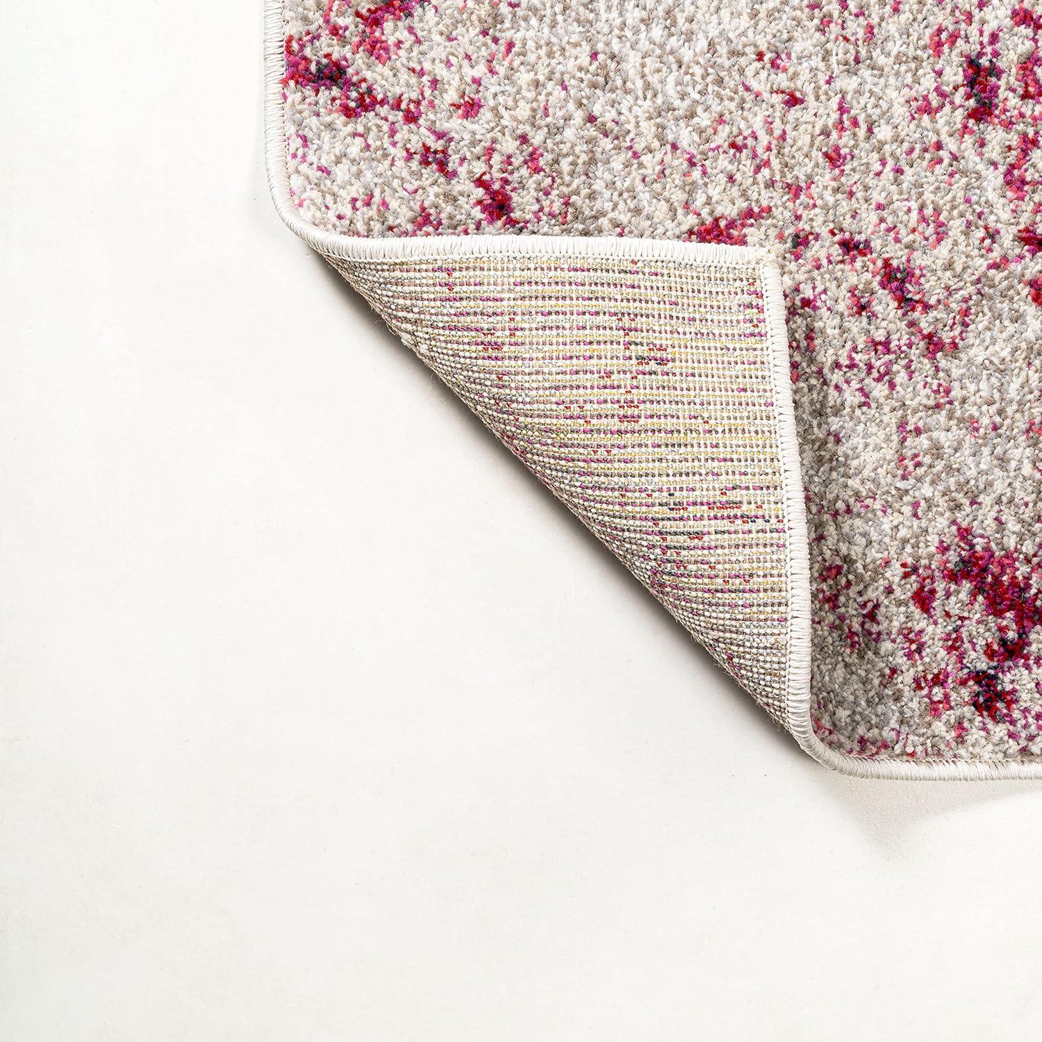 imageJONATHAN Y Modern Abstract Vintage Faded BlueGray Indoor Area Rug 8x10 Contemporary POP Transitional EasyCleaning for Living Room Bedroom Kitchen Pet Friendly NonShedding CTP103A8MaroonGray