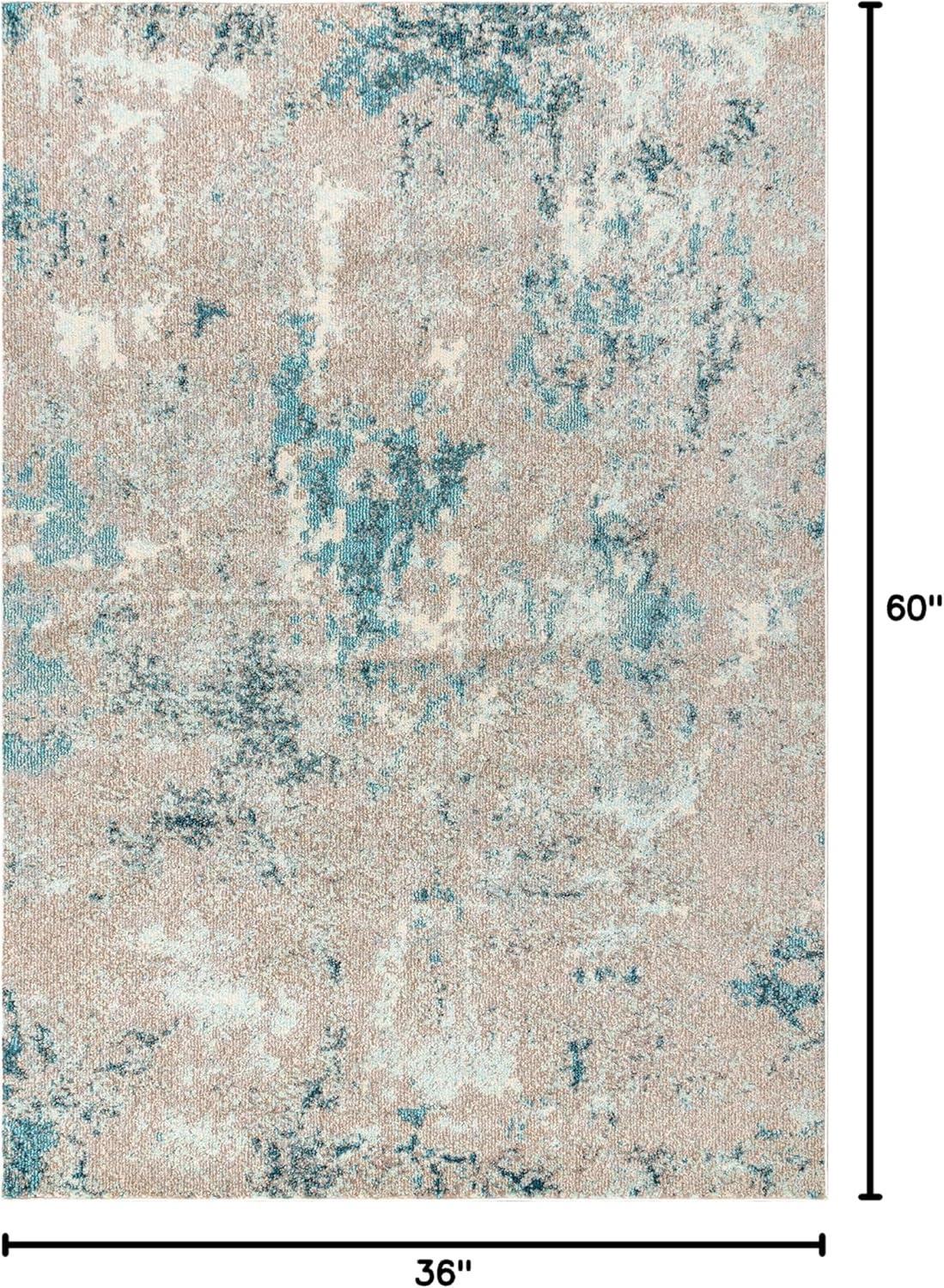 imageJONATHAN Y Modern Abstract Vintage Faded BlueGray Indoor Area Rug 8x10 Contemporary POP Transitional EasyCleaning for Living Room Bedroom Kitchen Pet Friendly NonShedding CTP103A8BlueGray