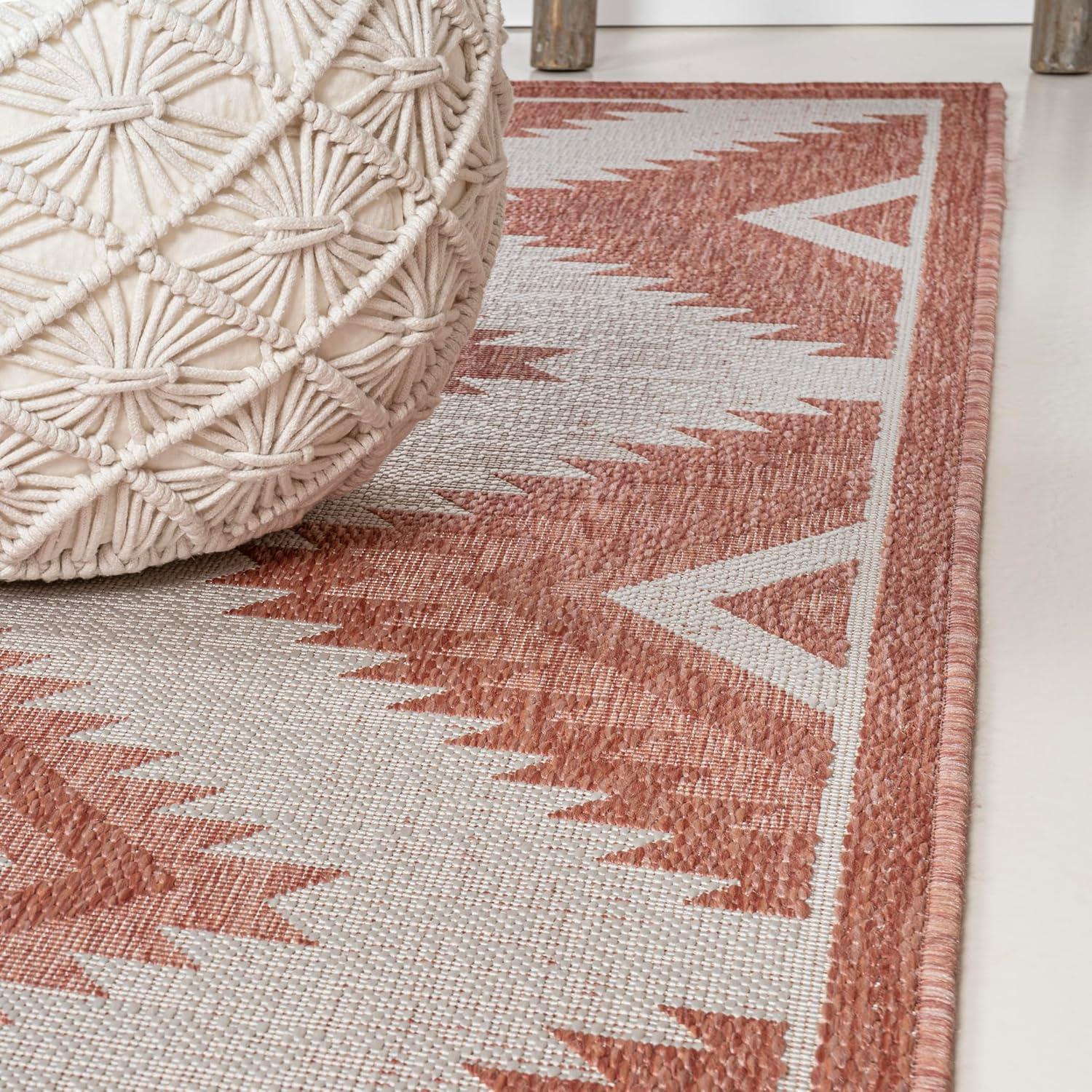 imageJONATHAN Y Moroccan Diamond Indoor Outdoor Area Rug 8X10 GreenCream Lior Geometric for Backyard Patio Porch EasyCleaning High Traffic PetFriendly NonShedding TSN202D8SalmonCream