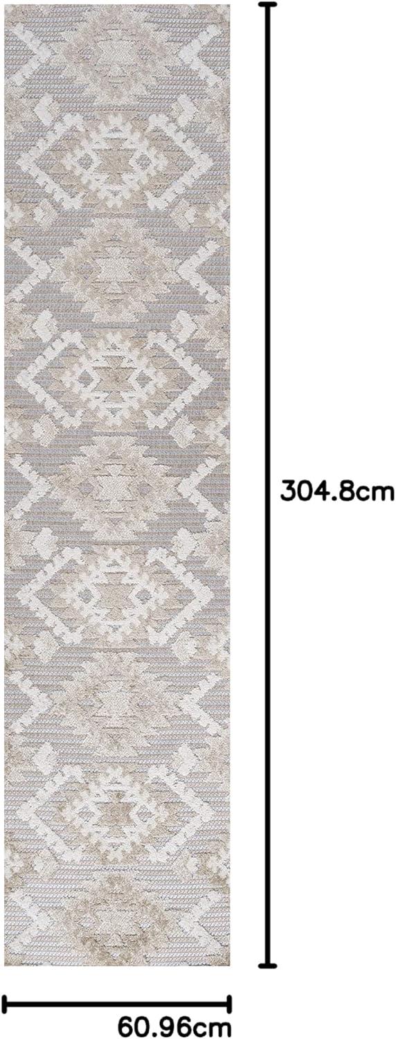 imageJONATHAN Y Neutral Diamond Kilim Indoor Outdoor Area Rug 8X10 GrayWhiteBlack Sumak HighLow Pile for Backyard Patio Porch EasyCleaning High Traffic PetFriendly NonShedding SBH107B8BeigeGray