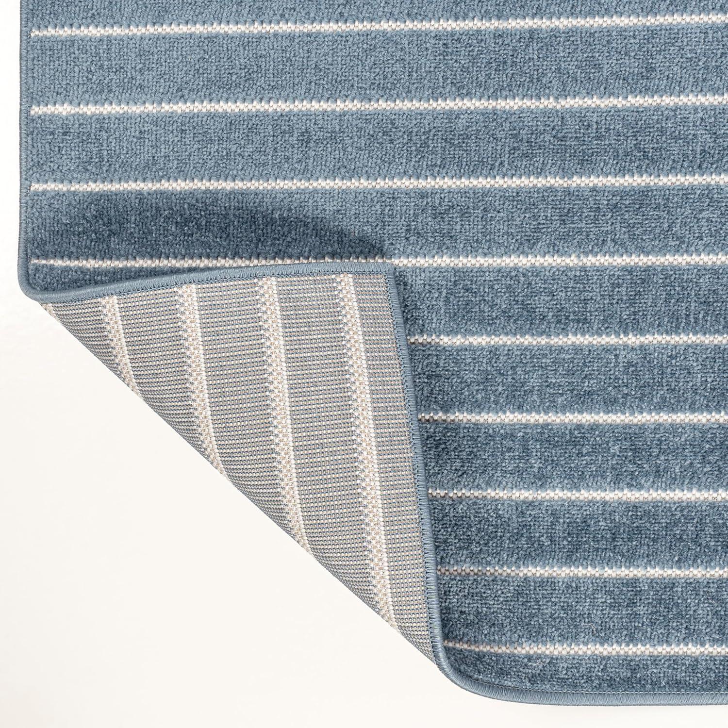 imageJONATHAN Y Odense HighLow Angle BeigeCream 8x10 IndoorOutdoor Area Rug for Patio Backyard Living Room Bedroom Office HoseWashable SCN101E8Dark BlueCream