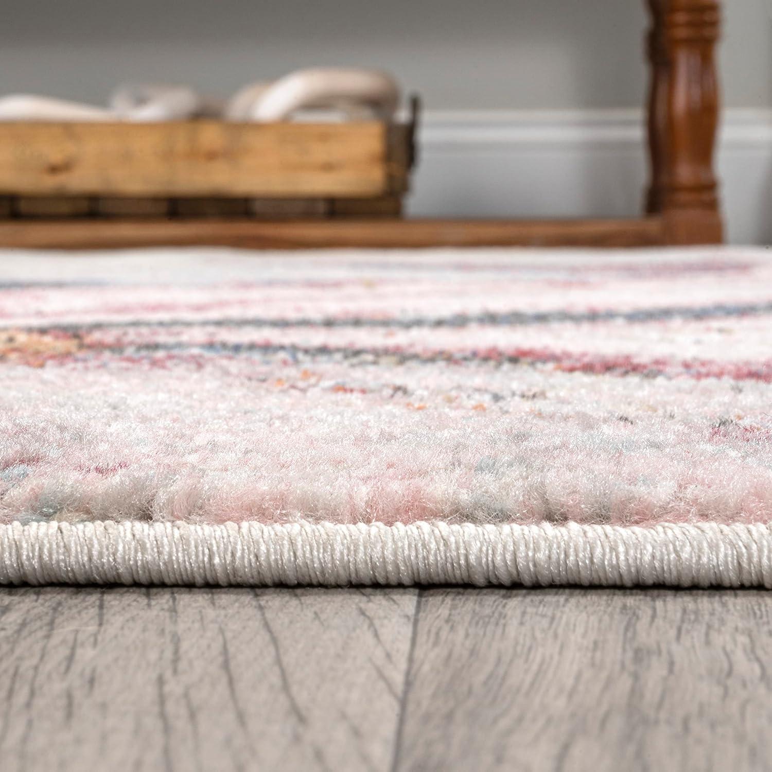 imageJONATHAN Y Pastello Muted Flowers PinkGray Runner Rug 2x8 Modern Contemporary EasyCleaning for Living Room Bedroom Kitchen Pet Friendly NonShedding CTP204A28PinkGray