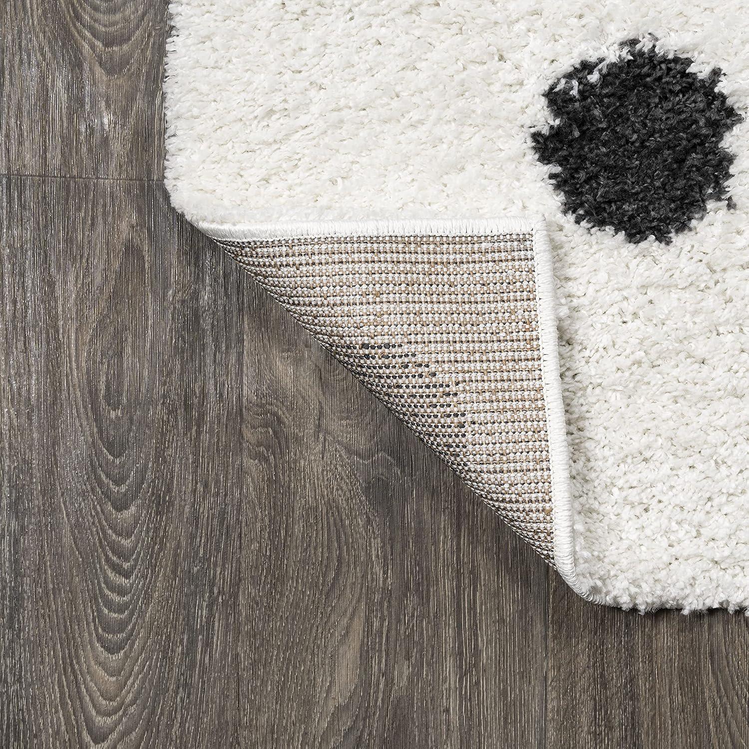 imageJONATHAN Y Pere Charcoal Dot Shag WhiteGray Indoor Area Rug 8x10 Modern Bohemian Contemporary EasyCleaning for Living Room Bedroom Kitchen Pet Friendly NonShedding MOH411A8WhiteBlack