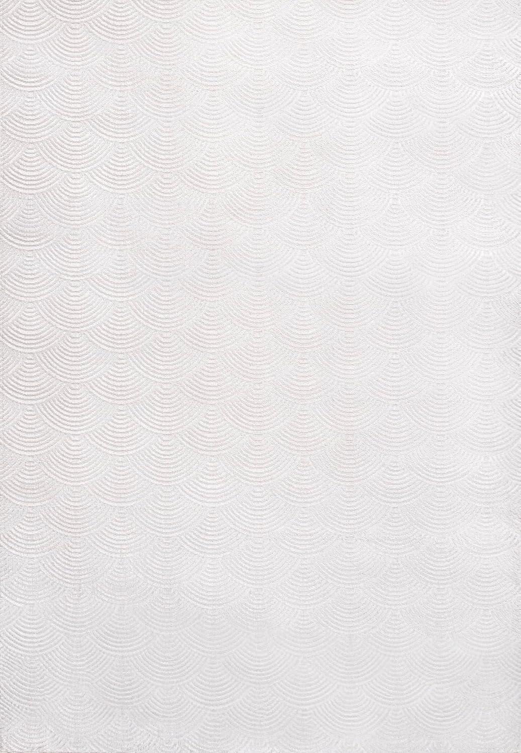 imageJONATHAN Y Porter Geometric HighLow NavyCream Indoor Area Rug 8x10 Art Deco Pattern EasyCleaning for Living Room Bedroom Kitchen Pet Friendly NonShedding CAR100A8WhiteLightgray