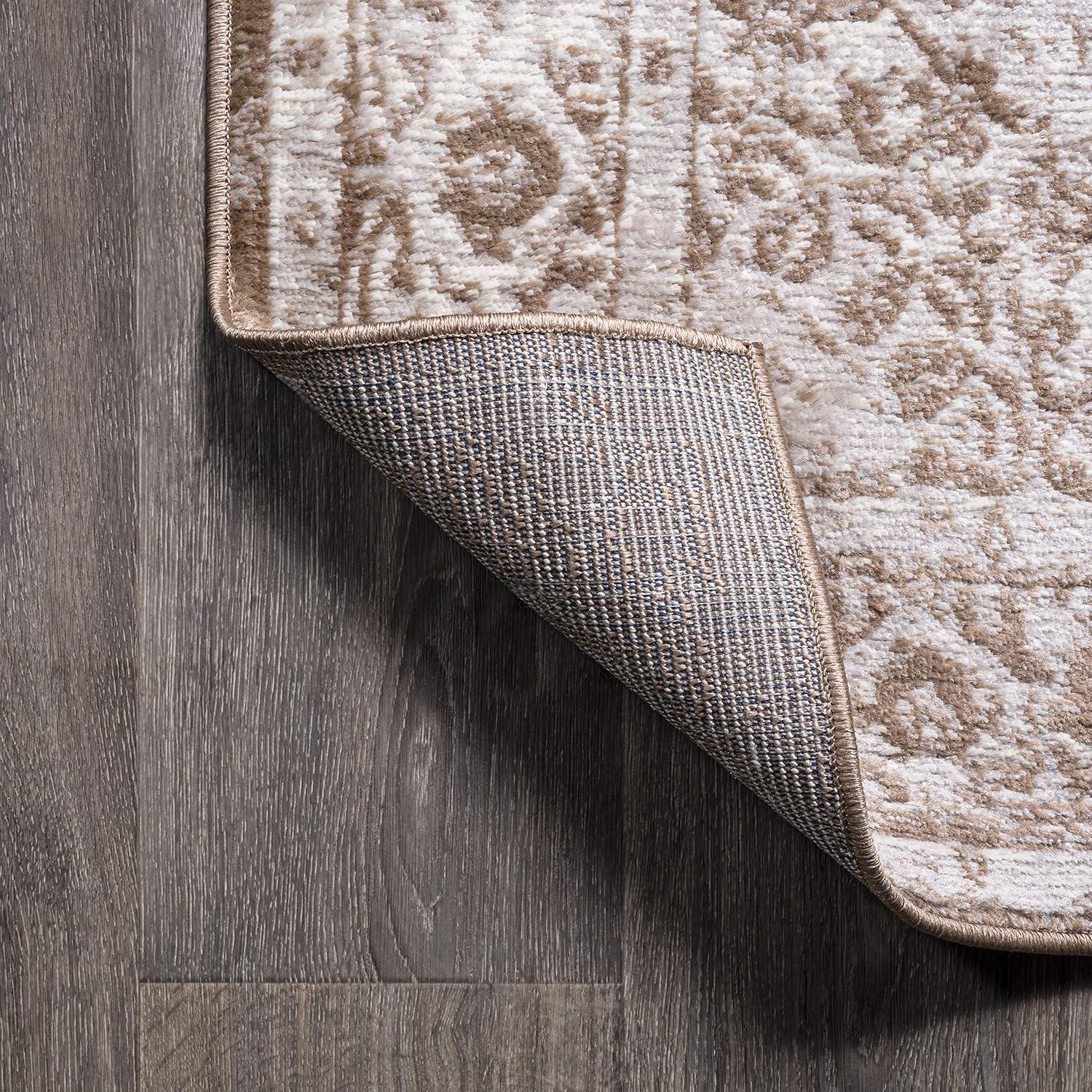 imageJONATHAN Y Rosalia Cottage Medallion BrownCream Runner Rug 2x8 Vintage Bohemian EasyCleaning for Living Room Bedroom Kitchen Pet Friendly NonShedding MDP402A28BrownCream