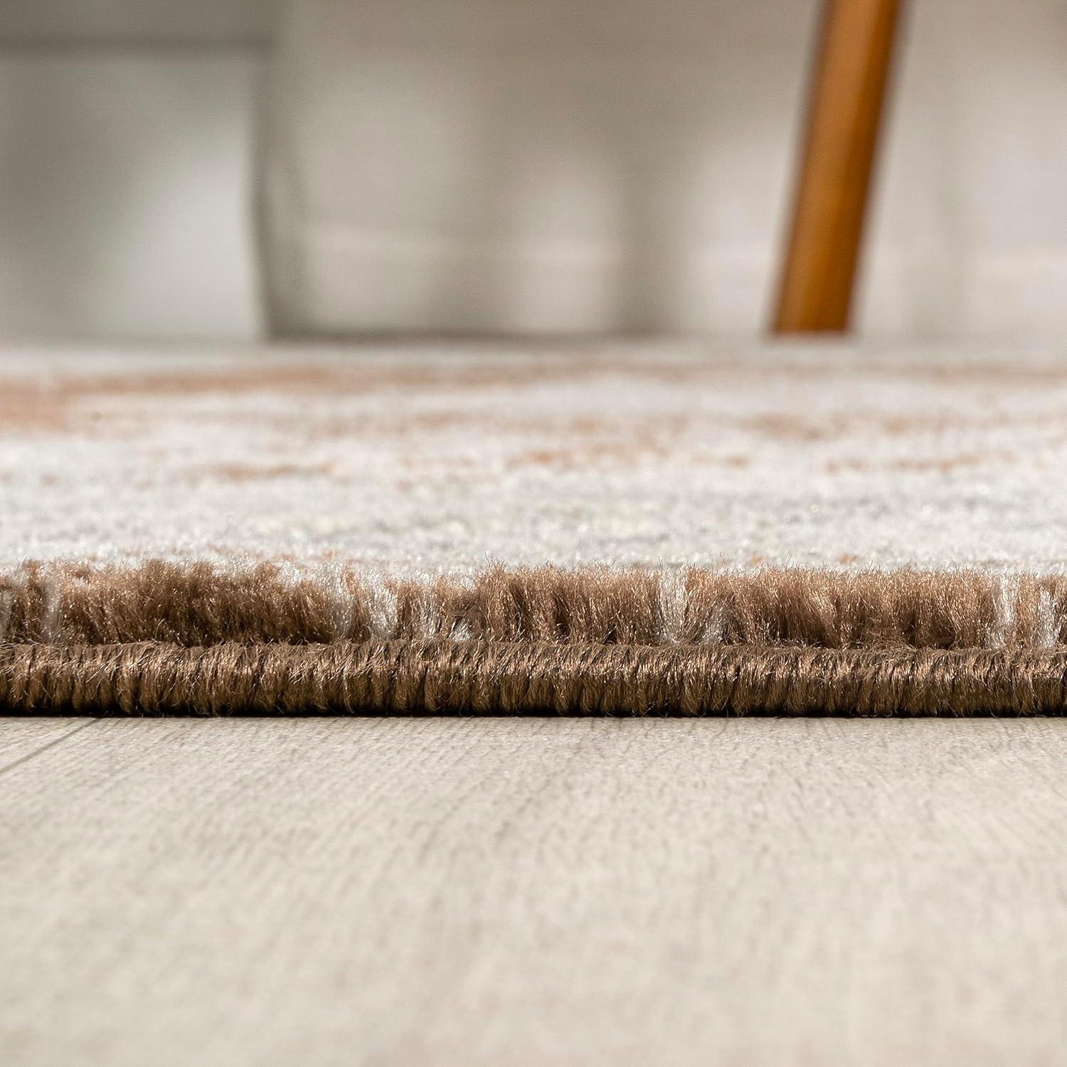 imageJONATHAN Y Rosalia Cottage Medallion IvoryGray Indoor Area Rug 8x10 Bohemian Traditional EasyCleaning for Living Room Bedroom Kitchen Pet Friendly NonShedding MDP401B8BrownGray