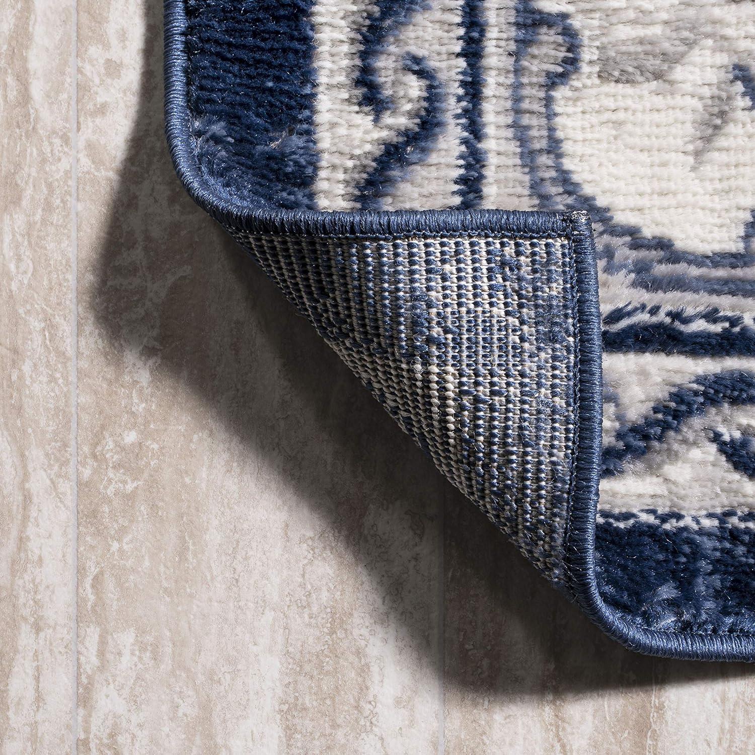 imageJONATHAN Y Rosalia Cottage Medallion IvoryGray Indoor Area Rug 8x10 Bohemian Traditional EasyCleaning for Living Room Bedroom Kitchen Pet Friendly NonShedding MDP401B8IvoryNavy