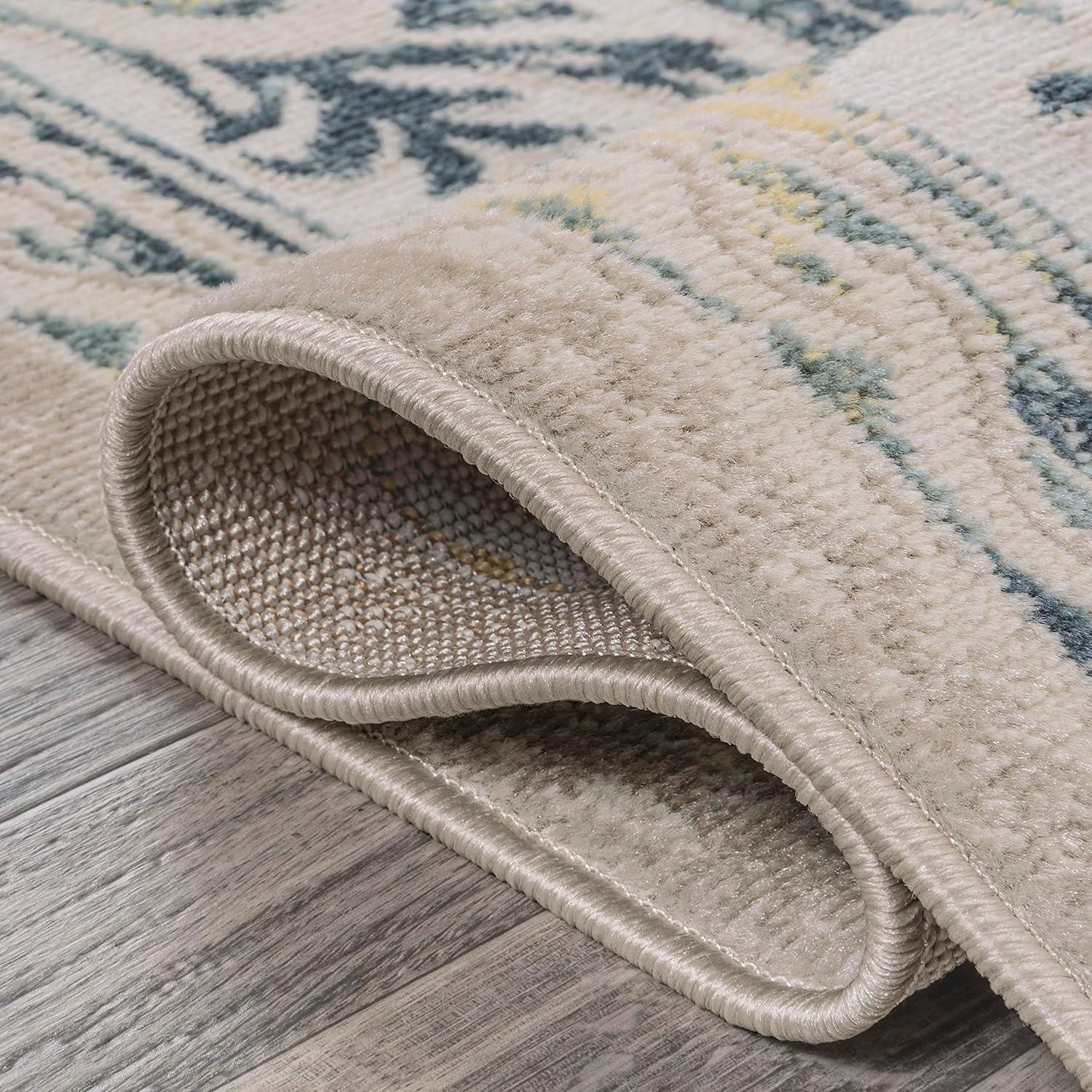 imageJONATHAN Y Rosalia Cottage Medallion IvoryGray Indoor Area Rug 8x10 Bohemian Traditional EasyCleaning for Living Room Bedroom Kitchen Pet Friendly NonShedding MDP401B8NavyBeige