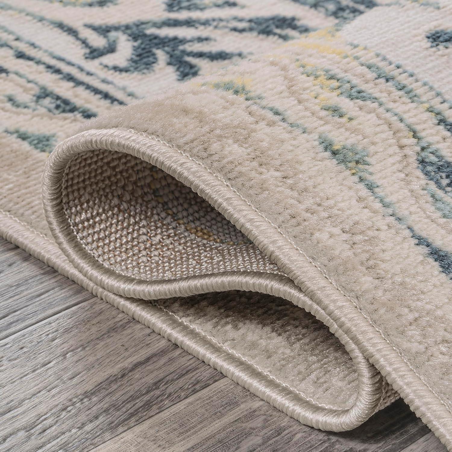 imageJONATHAN Y Rosalia Cottage Medallion IvoryGray Indoor Area Rug 8x10 Bohemian Traditional EasyCleaning for Living Room Bedroom Kitchen Pet Friendly NonShedding MDP401B8NavyBeige