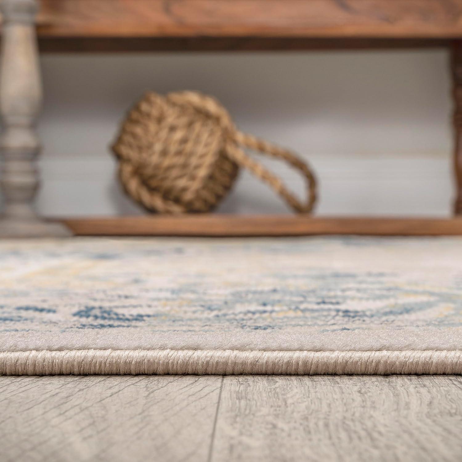 imageJONATHAN Y Rosalia Cottage Medallion IvoryGray Indoor Area Rug 8x10 Bohemian Traditional EasyCleaning for Living Room Bedroom Kitchen Pet Friendly NonShedding MDP401B8NavyBeige