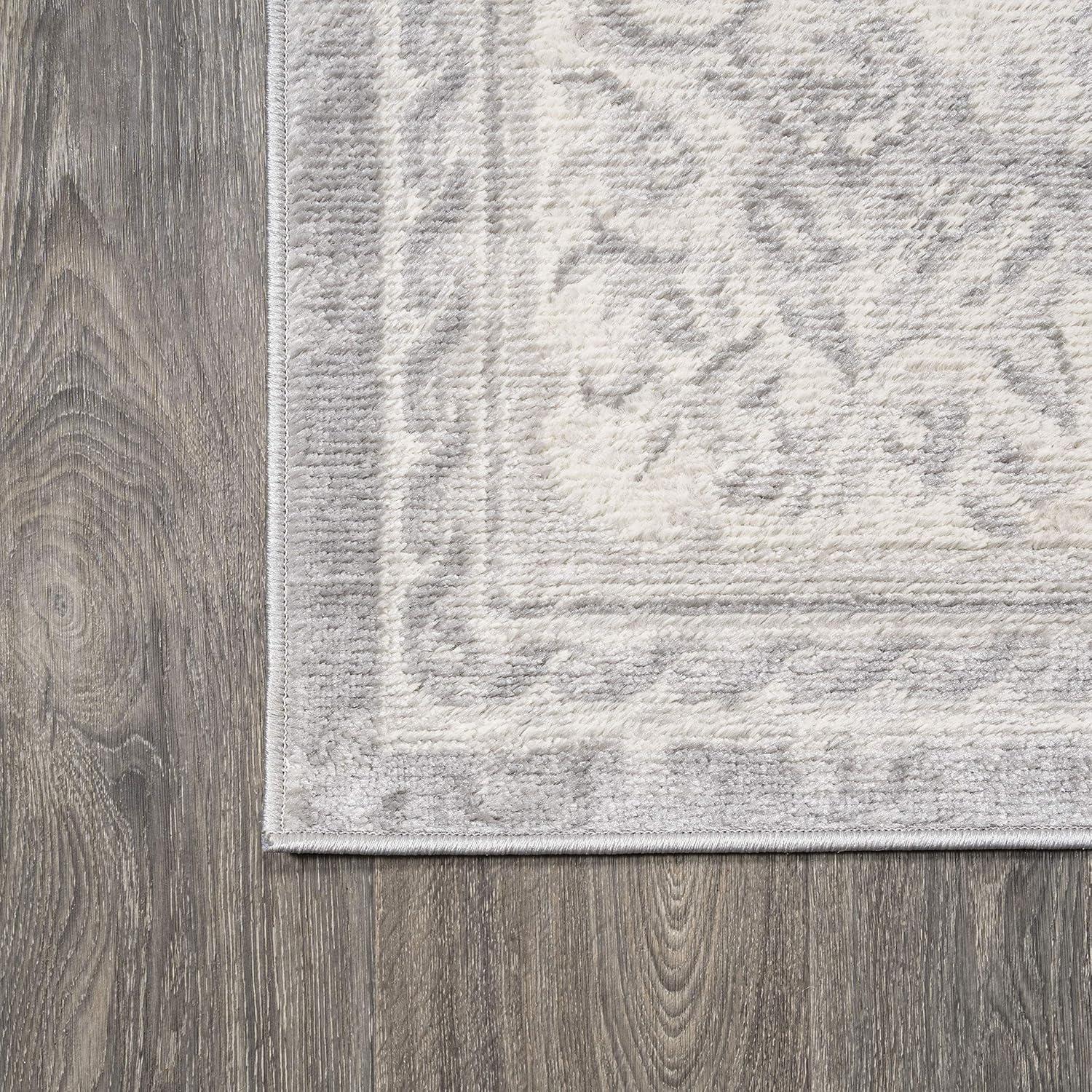 imageJONATHAN Y Rosalia Cottage Medallion IvoryGray Indoor Area Rug 8x10 Bohemian Traditional EasyCleaning for Living Room Bedroom Kitchen Pet Friendly NonShedding MDP401B8IvoryGray