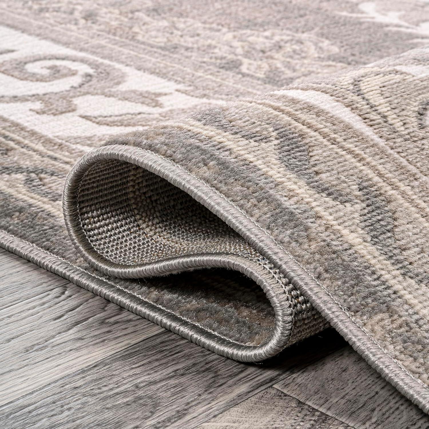 imageJONATHAN Y Rosalia Cottage Medallion IvoryGray Indoor Area Rug 8x10 Bohemian Traditional EasyCleaning for Living Room Bedroom Kitchen Pet Friendly NonShedding MDP401B8BeigeIvory