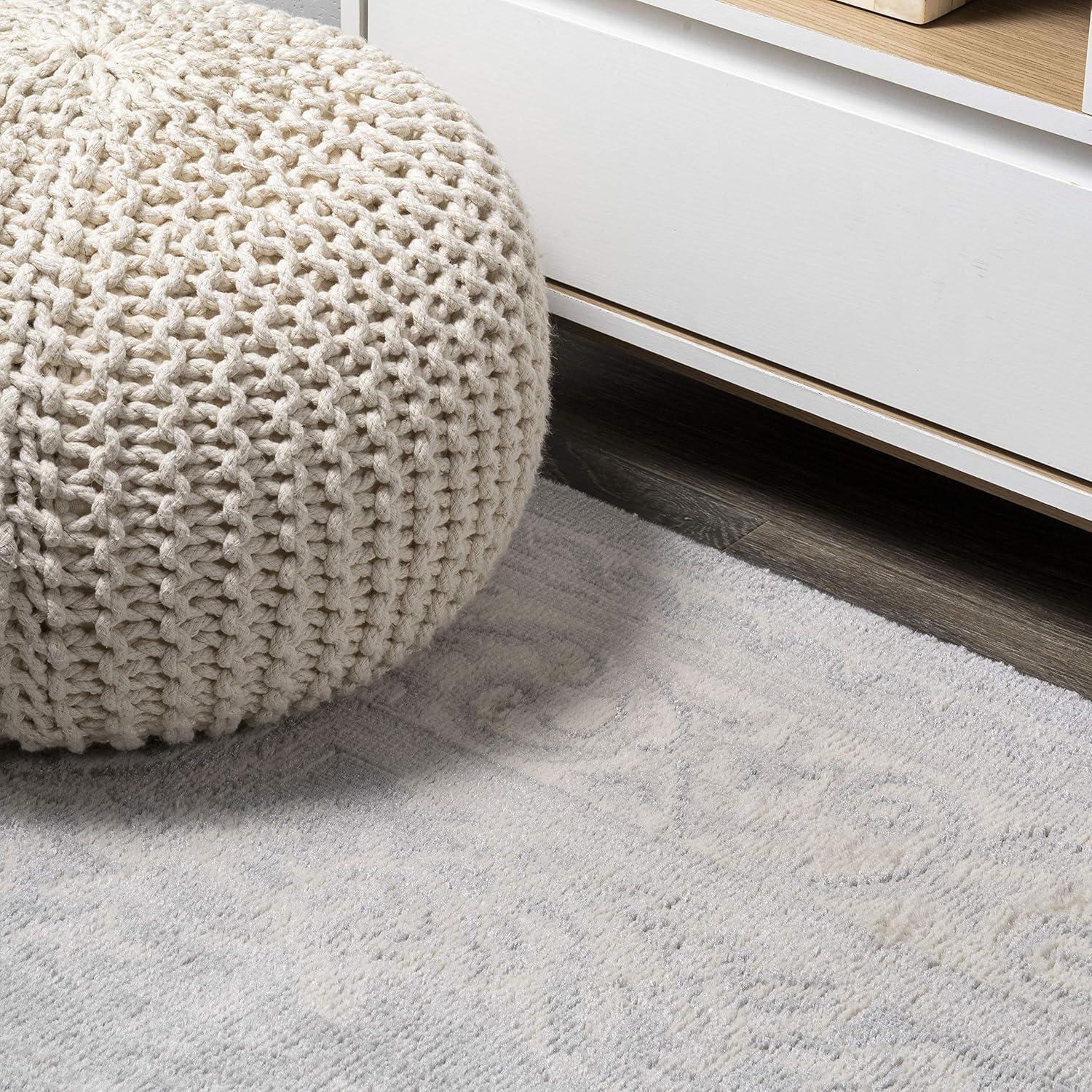 imageJONATHAN Y Rosalia Cottage Medallion IvoryGray Indoor Area Rug 8x10 Bohemian Traditional EasyCleaning for Living Room Bedroom Kitchen Pet Friendly NonShedding MDP401B8IvoryGray