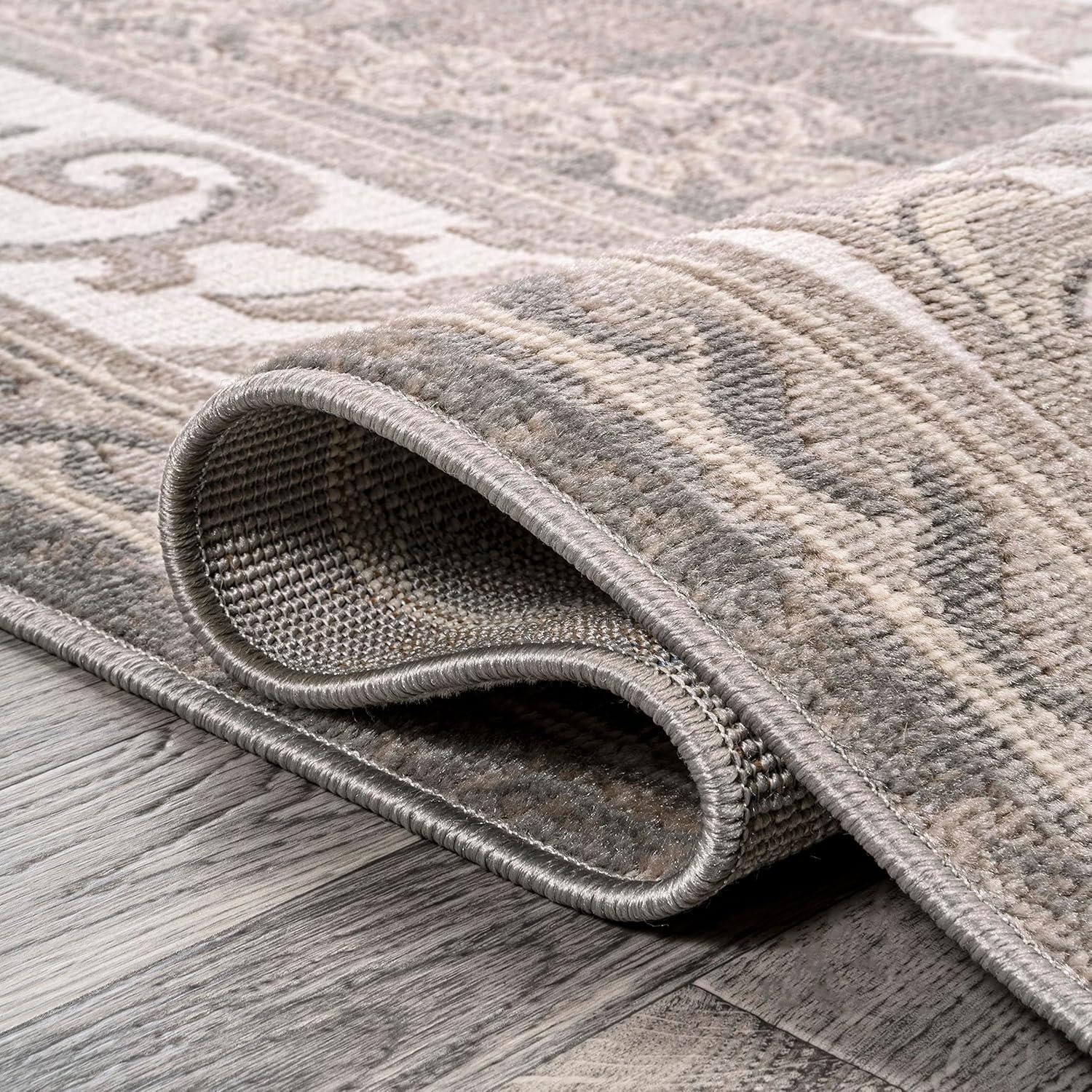 imageJONATHAN Y Rosalia Cottage Medallion IvoryGray Indoor Area Rug 8x10 Bohemian Traditional EasyCleaning for Living Room Bedroom Kitchen Pet Friendly NonShedding MDP401B8BeigeIvory