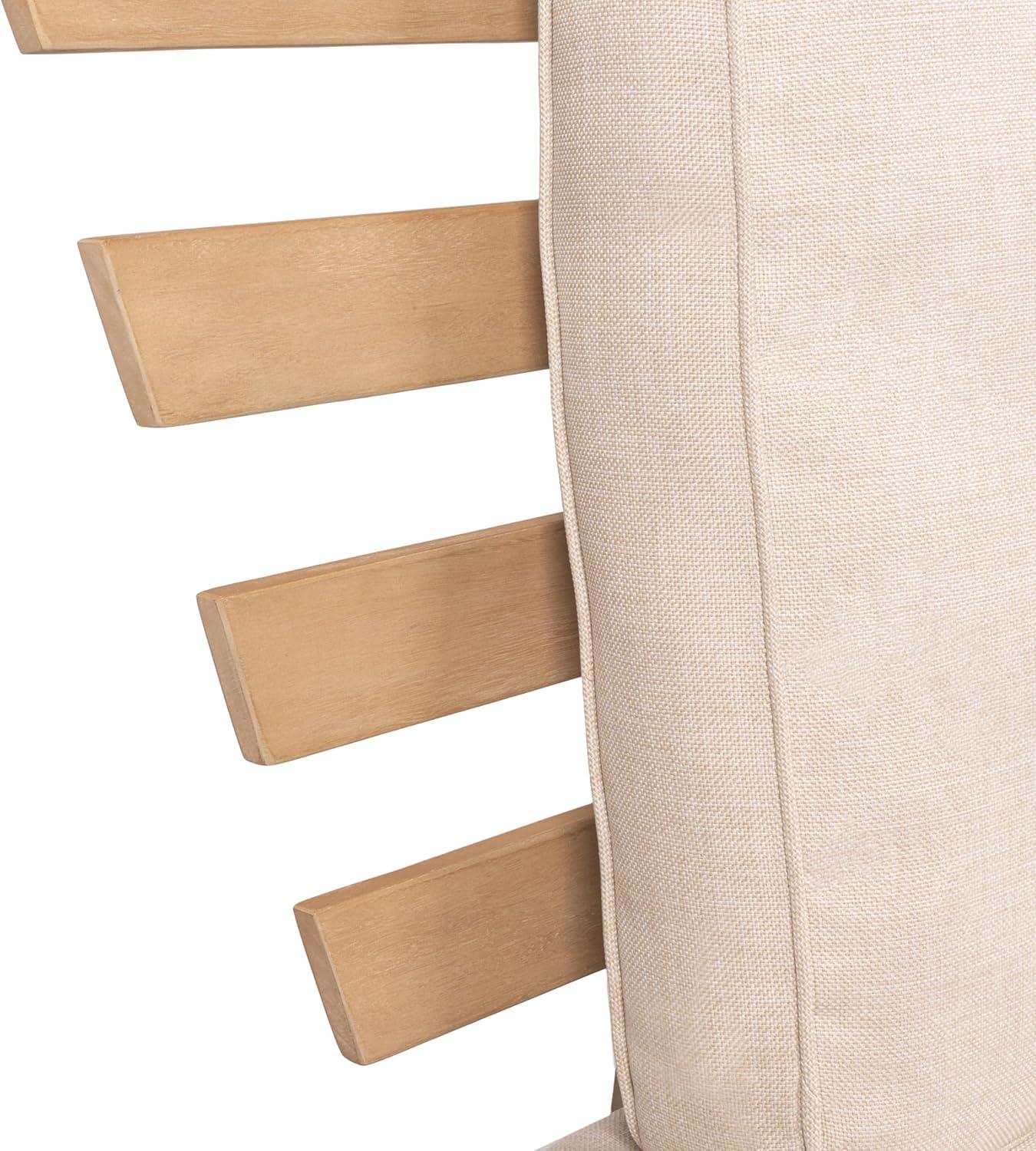 imageJONATHAN Y SFB1000A Hartley 2Seat Modern Scandinavian Folding Wood Outdoor Day Bed Sofa MidCentury Classic Transitional Industrial for Backyard Patio Porch BeigeLight Teak