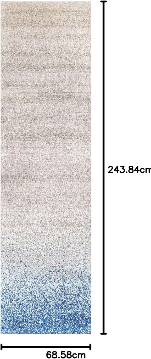 imageJONATHAN Y Shore Modern Gradient GrayCream Indoor Area Rug 5x8 Contemporary Transitional EasyCleaning for Living Room Bedroom Kitchen Pet Friendly NonShedding CTP111A5BlueCream