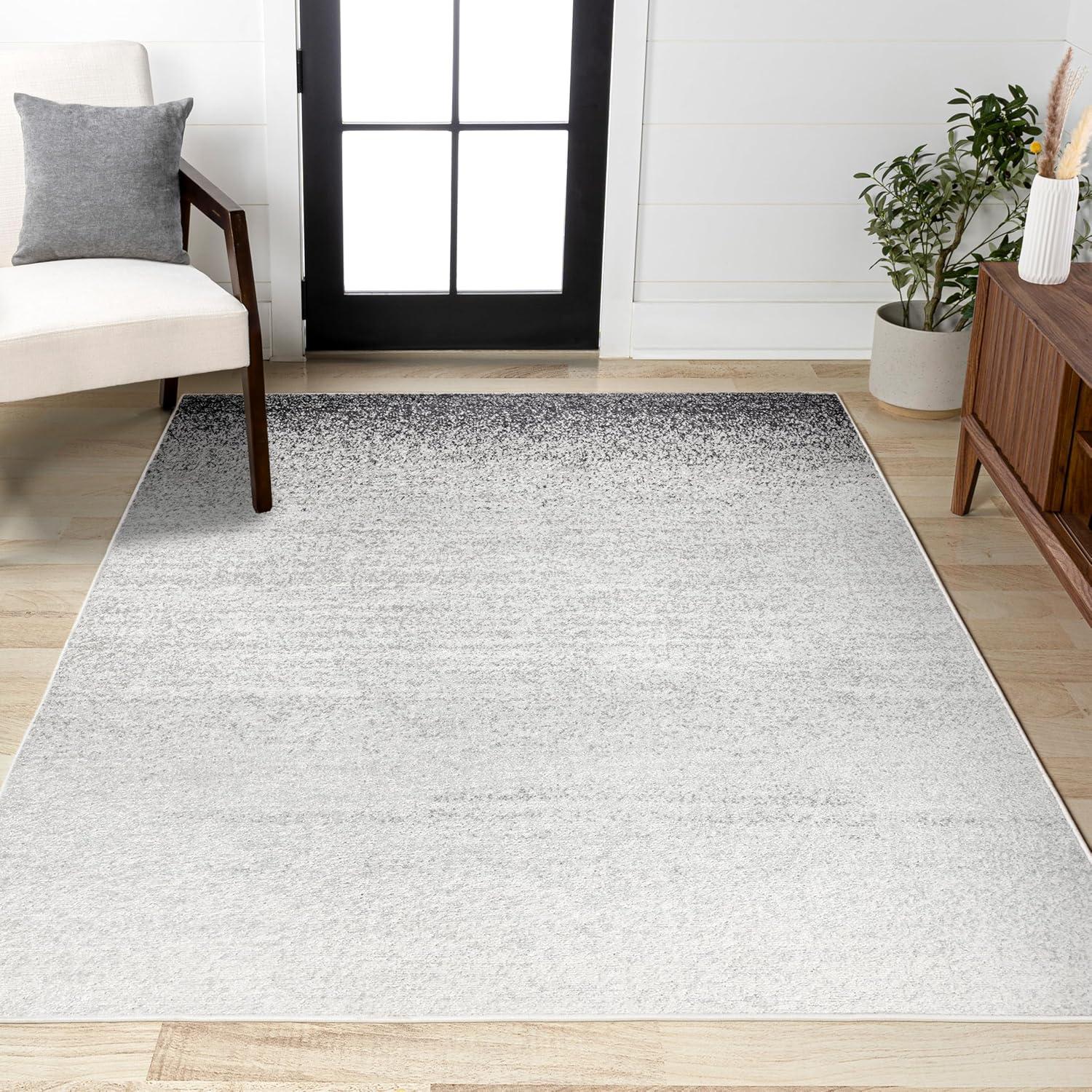 imageJONATHAN Y Shore Modern Gradient GrayCream Indoor Area Rug 5x8 Contemporary Transitional EasyCleaning for Living Room Bedroom Kitchen Pet Friendly NonShedding CTP111A5GrayCream