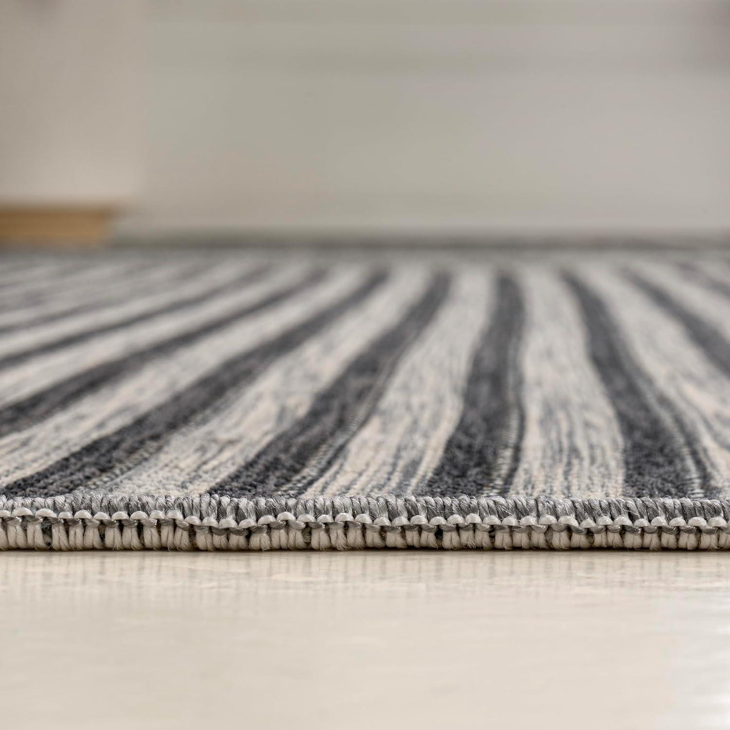 imageJONATHAN Y Stripe Reversible Washable Indoor Outdoor Runner Rug 2X8 CreamBeige Zephyr MidCentury Modern Arch for Backyard Patio Porch EasyCleaning PetFriendly NonShedding SVH106A2833 x 5 Rectangular