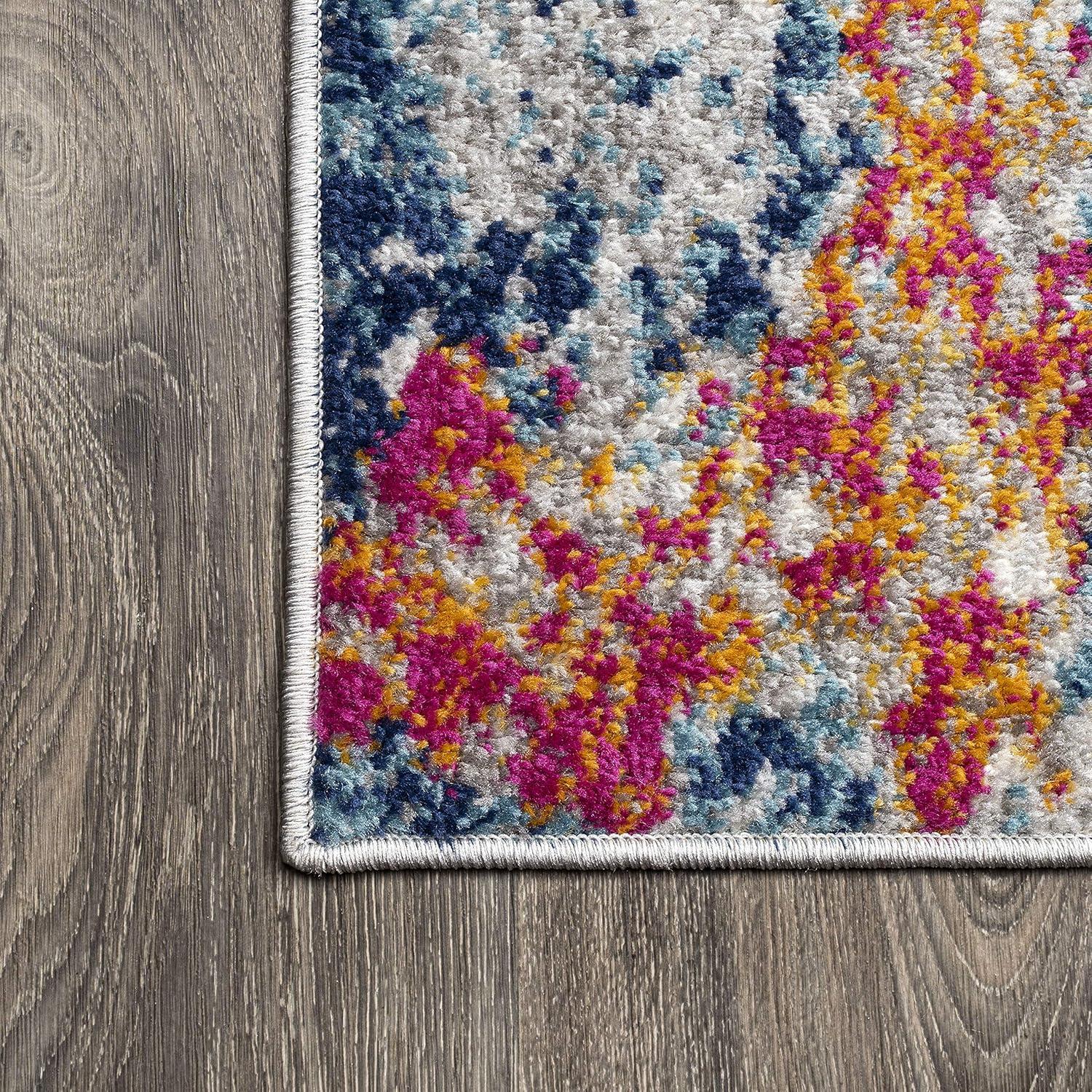 imageJONATHAN Y Sunset Modern Abstract BlueMulti Runner Rug 2x8 Contemporary Transitional EasyCleaning for Living Room Bedroom Kitchen Pet Friendly NonShedding CTP114A28BlueMulti