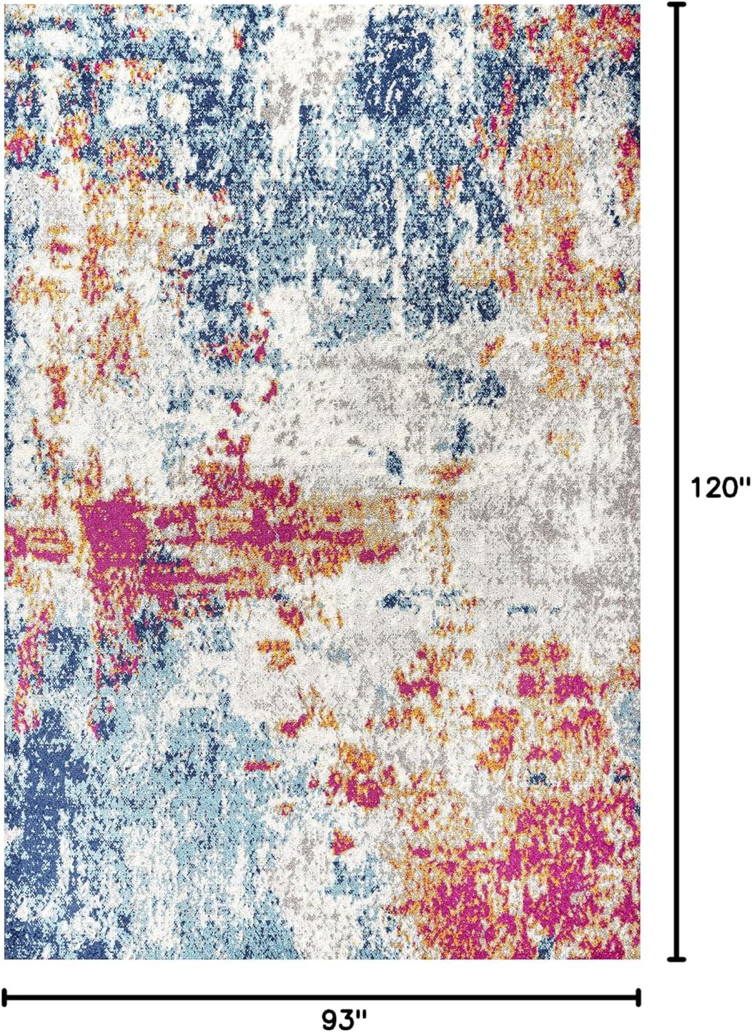 imageJONATHAN Y Sunset Modern Abstract BlueMulti Runner Rug 2x8 Contemporary Transitional EasyCleaning for Living Room Bedroom Kitchen Pet Friendly NonShedding CTP114A28BlueMulti