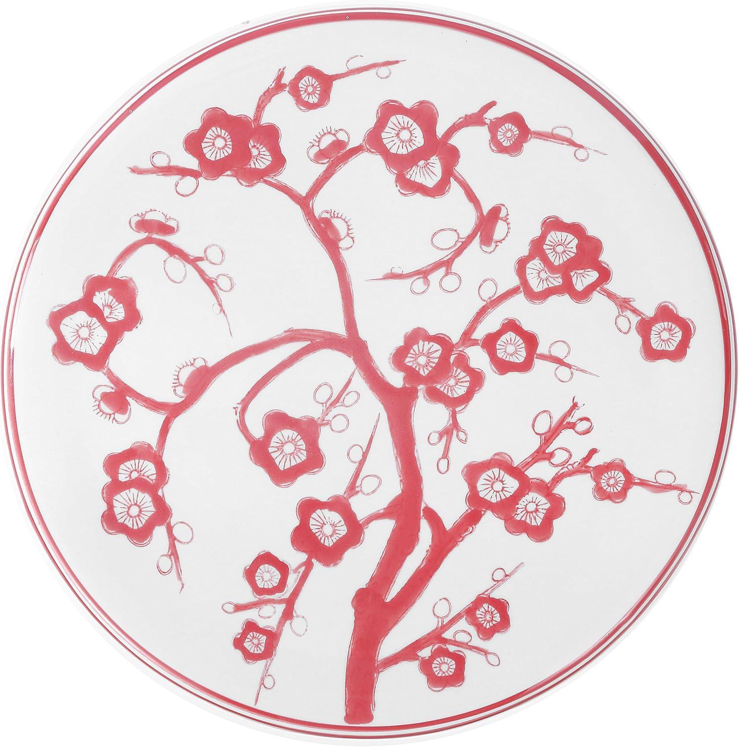 imageJONATHAN Y TBL1016A Cherry Blossom 177quot Ceramic IndoorOutdoor Garden Stool Coastal Contemporary Chinese Porcelain Side Table Plant Stand SpillProof Living Room Garden RoomPatio WhiteBlueWhiteRed