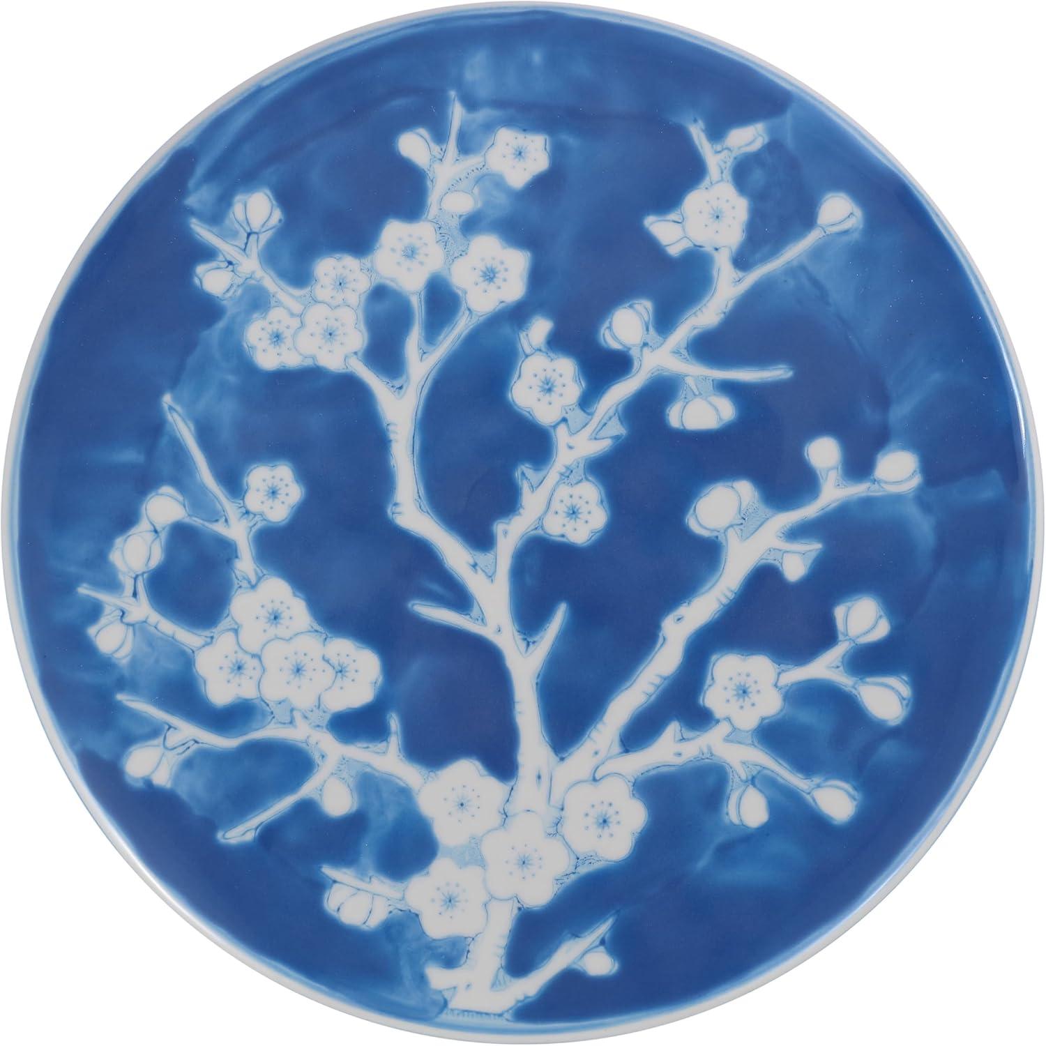 imageJONATHAN Y TBL1017C Cherry Blossom 1775quot Ceramic IndoorOutdoor Garden Stool Coastal Contemporary Transitional Patio Garden Room Bathroom Living Room GreenWhiteBlueWhite