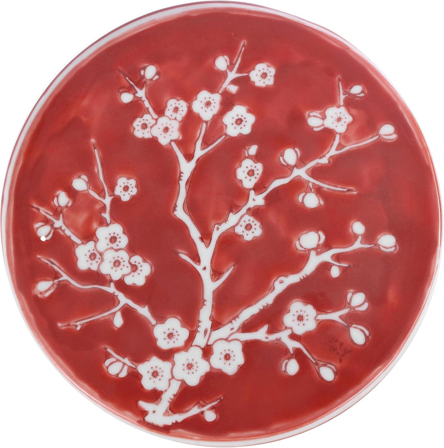 imageJONATHAN Y TBL1017C Cherry Blossom 1775quot Ceramic IndoorOutdoor Garden Stool Coastal Contemporary Transitional Patio Garden Room Bathroom Living Room GreenWhiteRedWhite