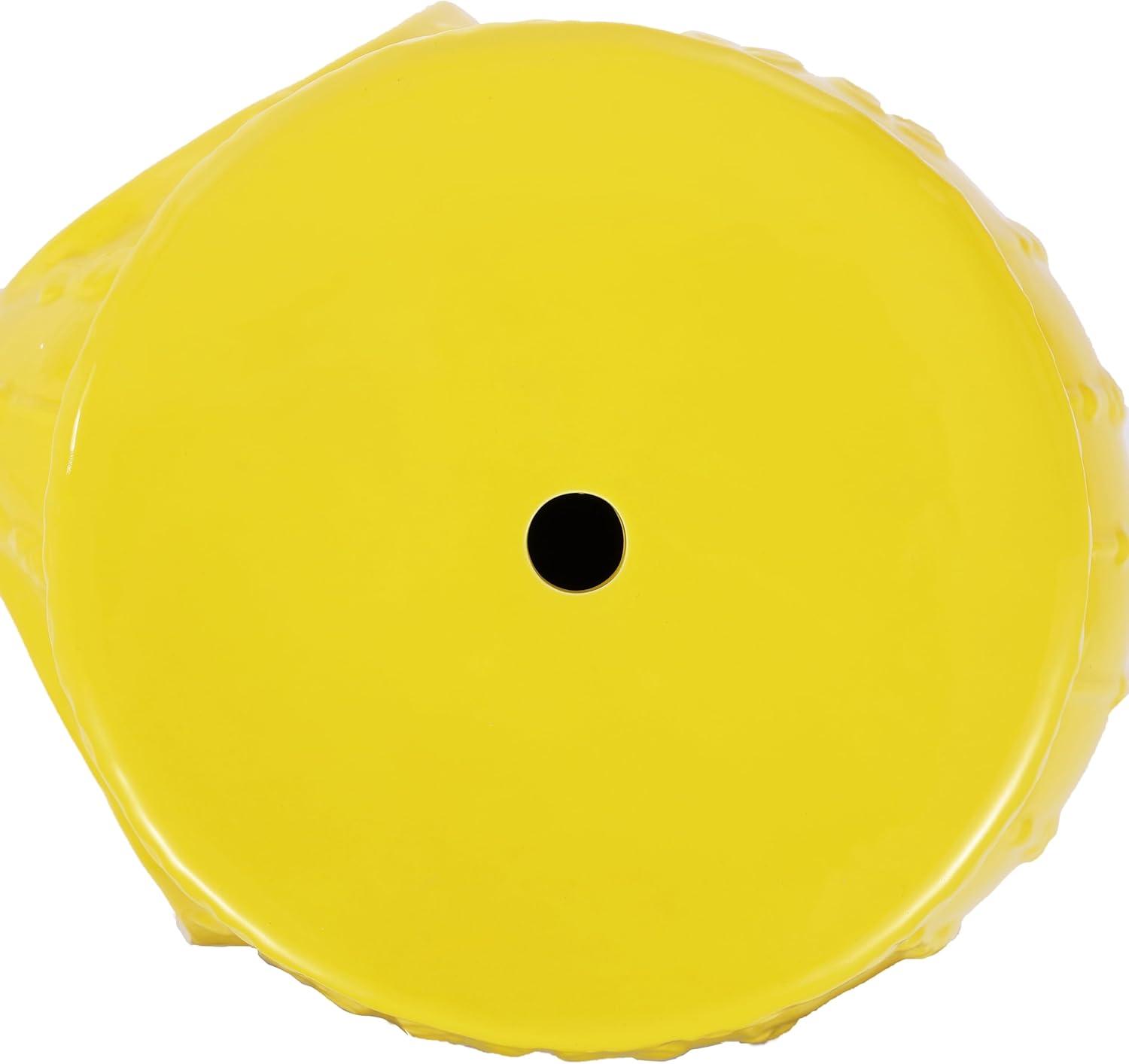 imageJONATHAN Y TBL1026A Orla 185quot Modern Bohemian Elephant Ceramic IndoorOutdoor Garden Stool Modern Bohemian MidCentury Classic Traditional Cottage Patio Garden Bathroom Living Room WhiteYellow