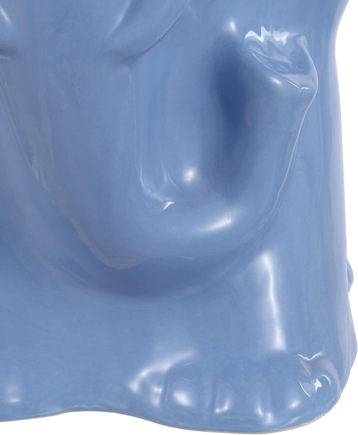 imageJONATHAN Y TBL1026A Orla 185quot Modern Bohemian Elephant Ceramic IndoorOutdoor Garden Stool Modern Bohemian MidCentury Classic Traditional Cottage Patio Garden Bathroom Living Room WhiteBlue