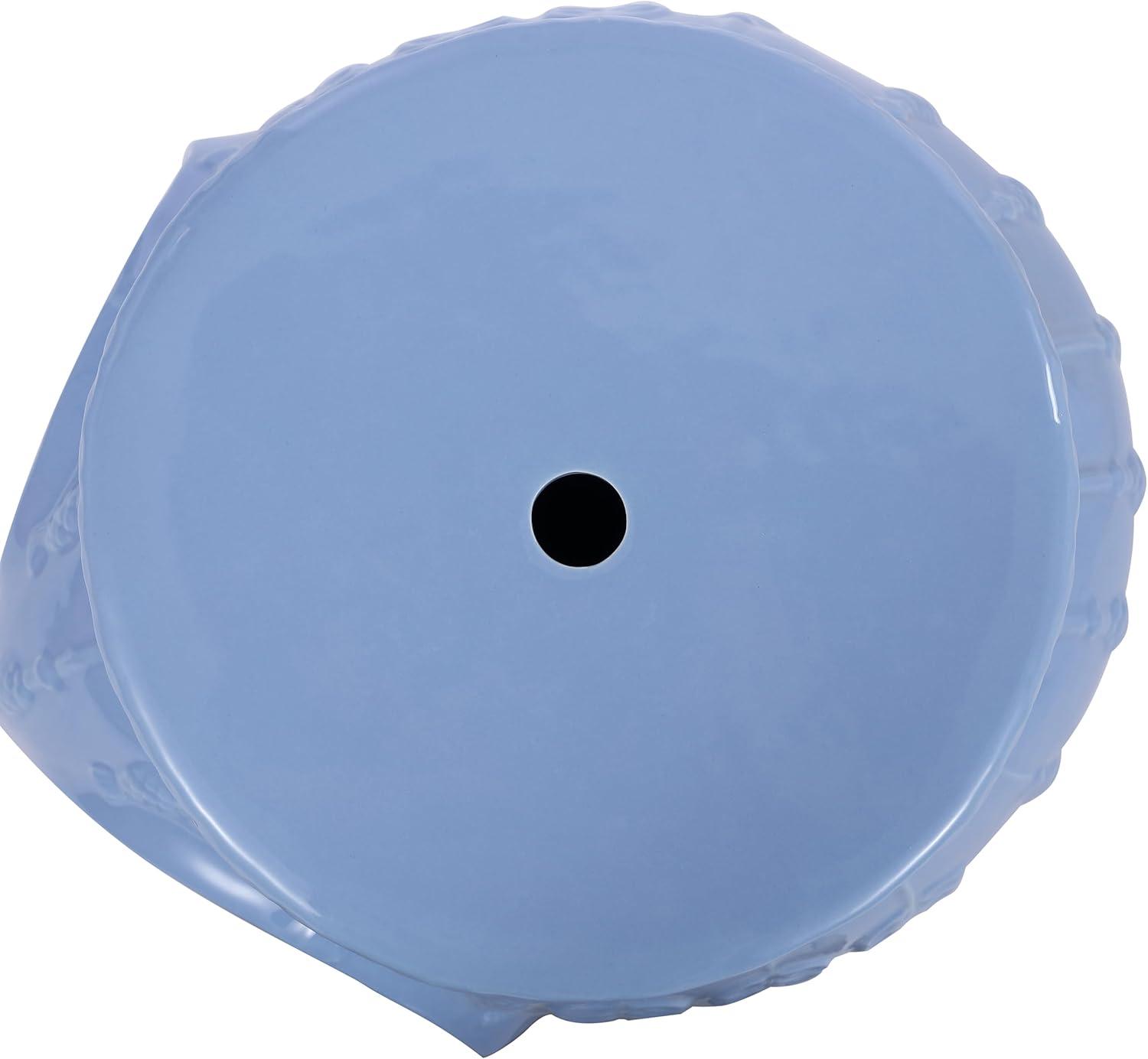 imageJONATHAN Y TBL1026A Orla 185quot Modern Bohemian Elephant Ceramic IndoorOutdoor Garden Stool Modern Bohemian MidCentury Classic Traditional Cottage Patio Garden Bathroom Living Room WhiteBlue