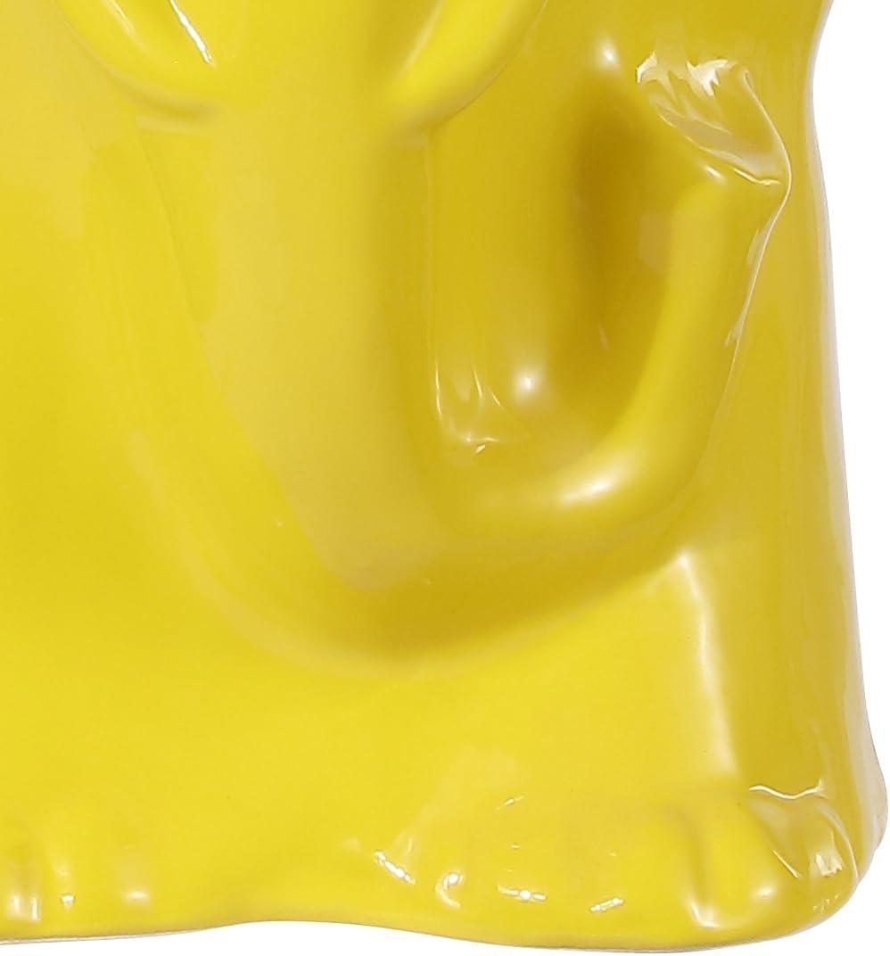 imageJONATHAN Y TBL1026A Orla 185quot Modern Bohemian Elephant Ceramic IndoorOutdoor Garden Stool Modern Bohemian MidCentury Classic Traditional Cottage Patio Garden Bathroom Living Room WhiteYellow