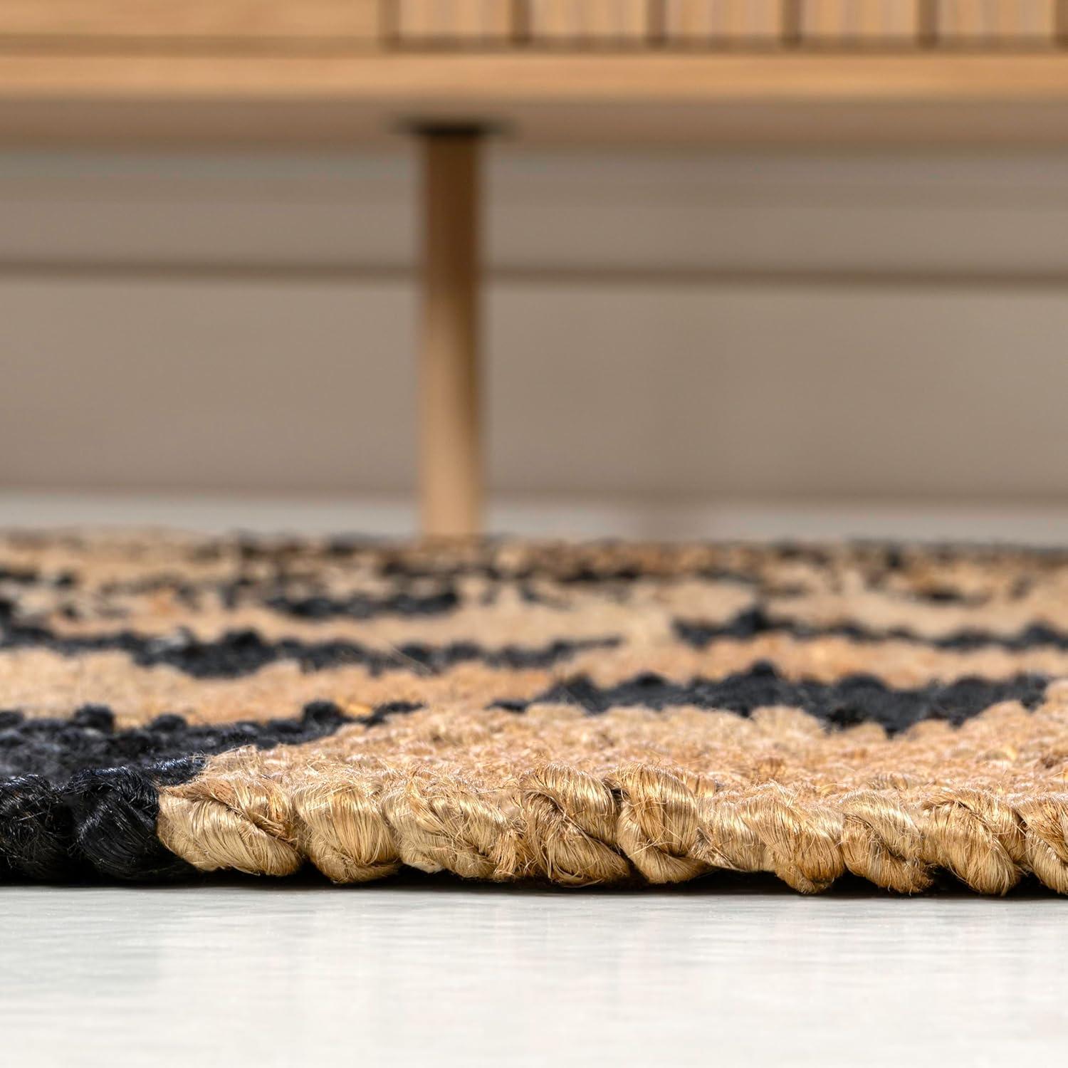 imageJONATHAN Y Theo Woven Jute Checkerboard NaturalBlack Indoor Area Rug 8x10 Modern Farmhouse Rustic Lodge EasyCleaning for Living Room Bedroom Kitchen NonShedding NRF203B8NaturalBlack